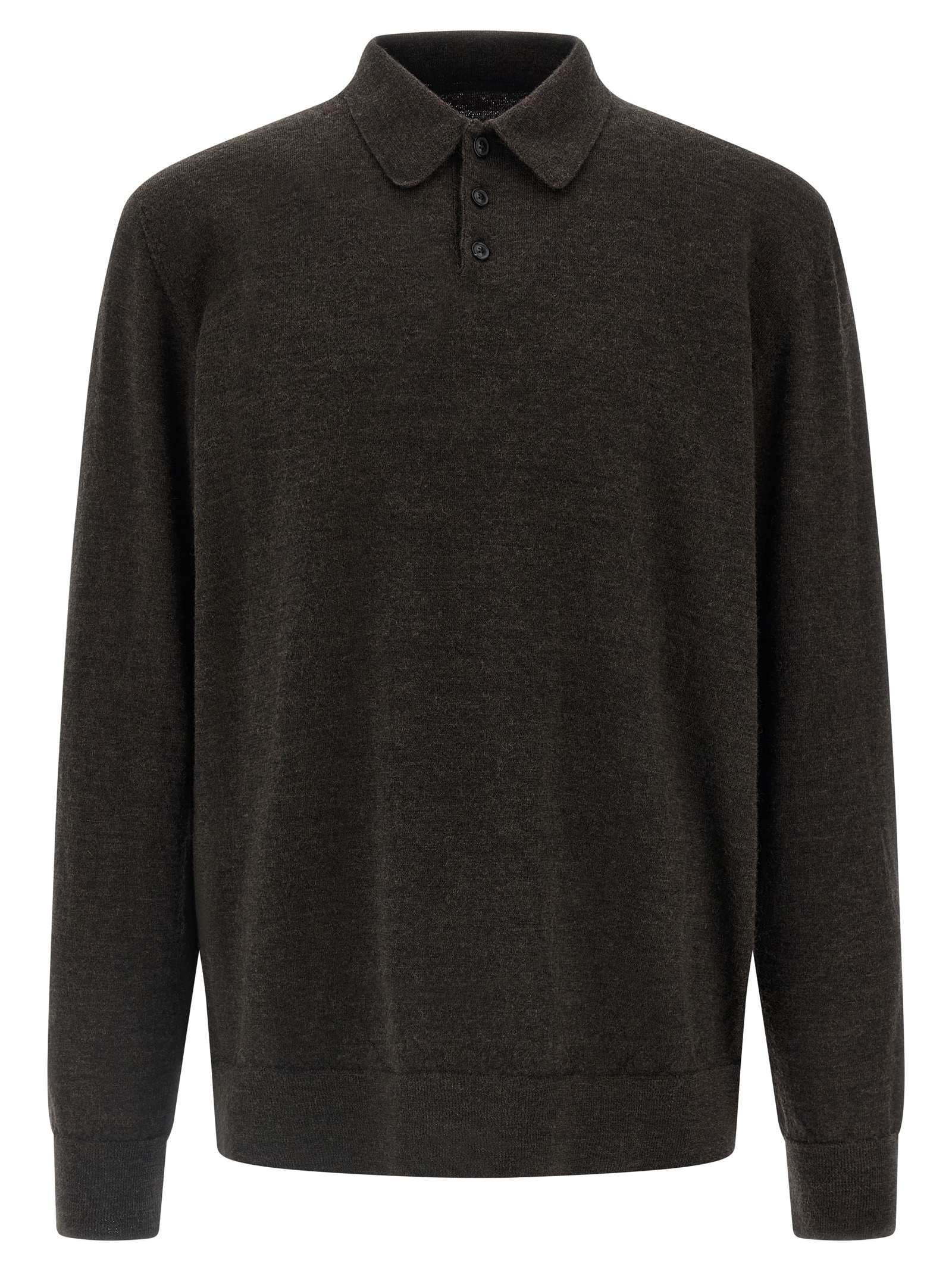 Suede patch polo shirt