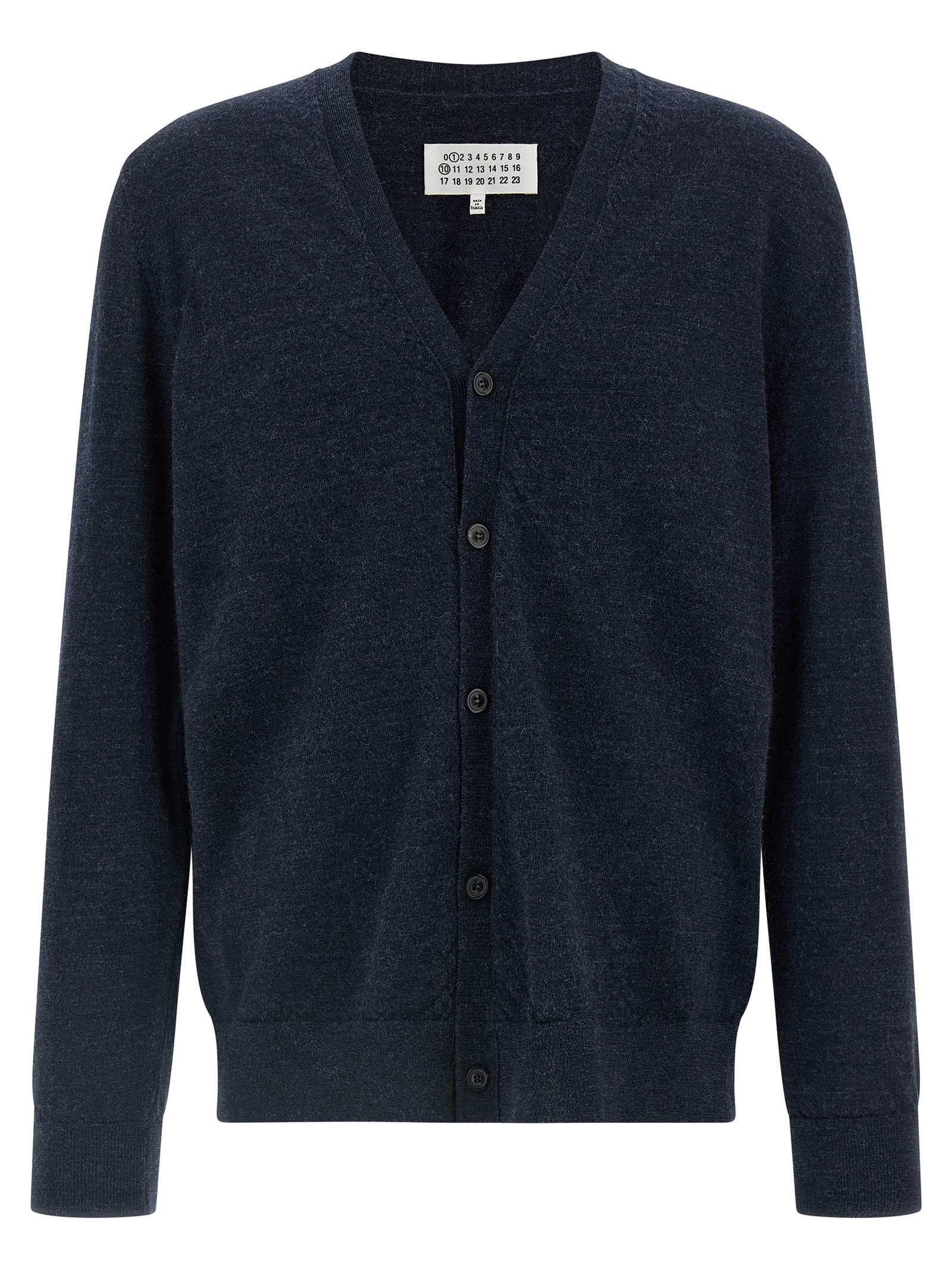 Suede patch cardigan