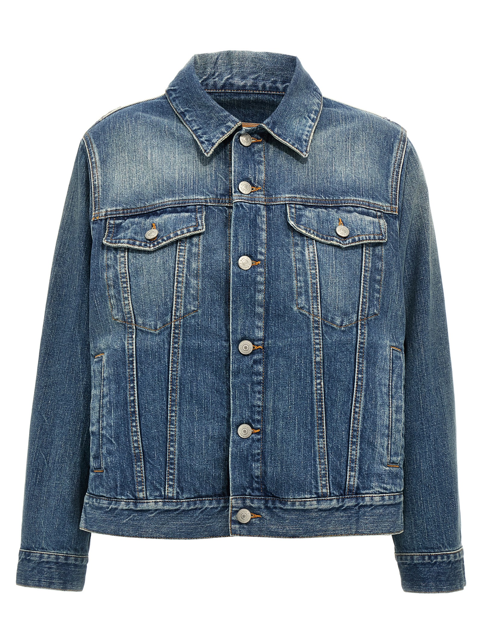 Layered denim jacket