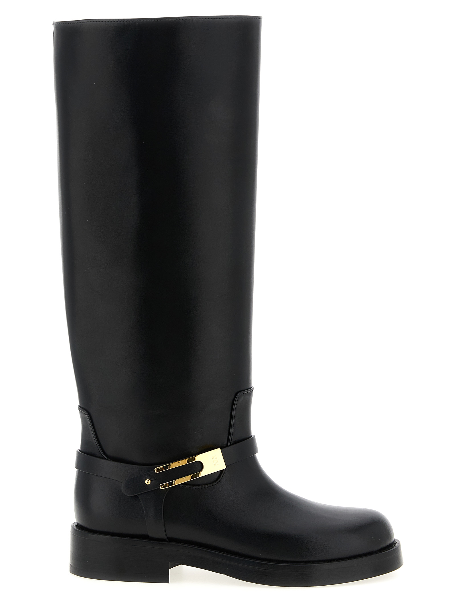 Logo strap boots