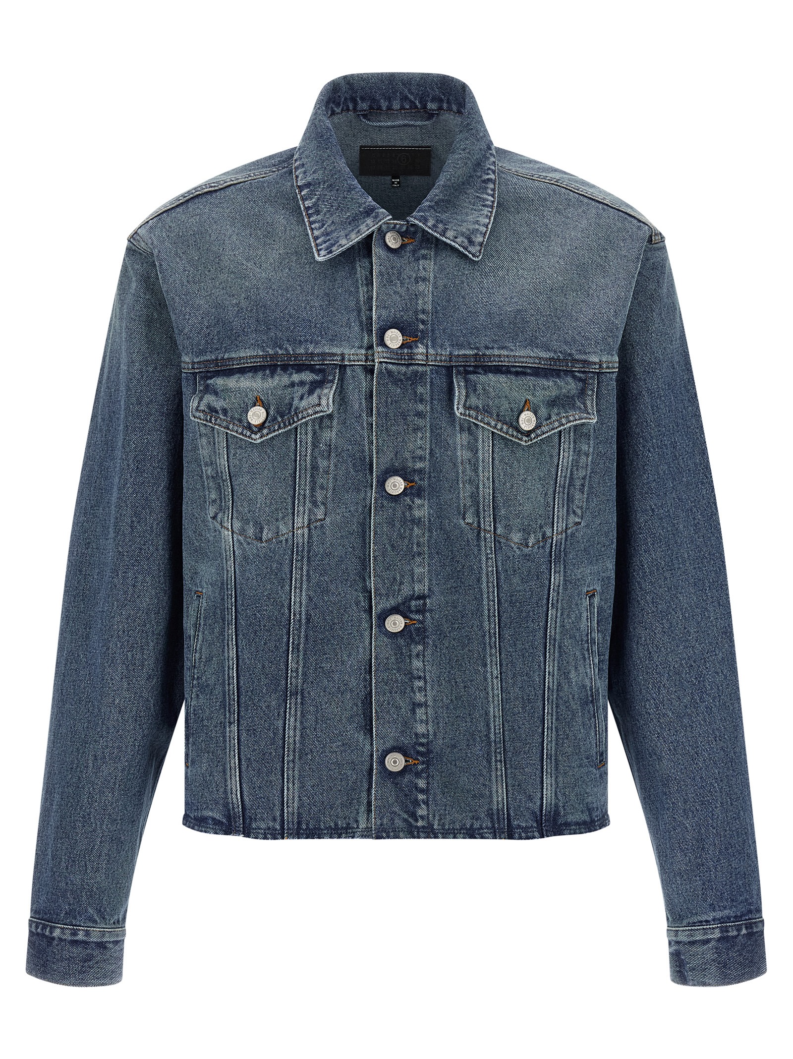 Raw cut denim jacket