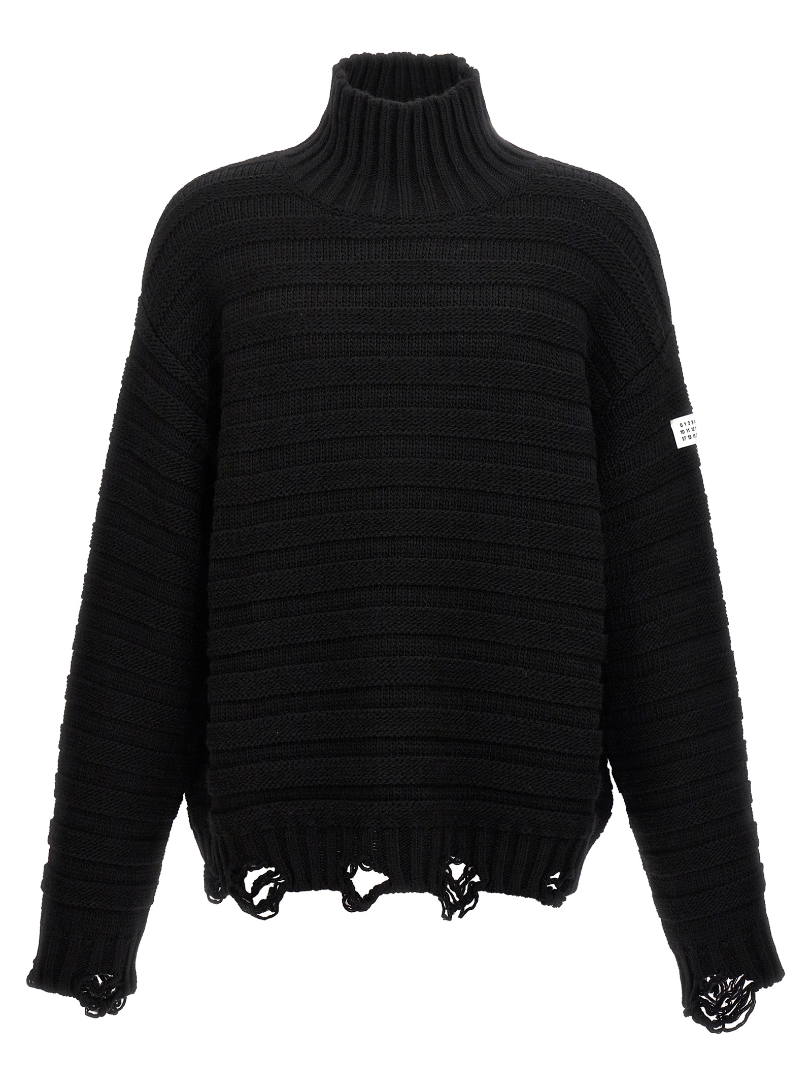 Destroyed ribbed sweater