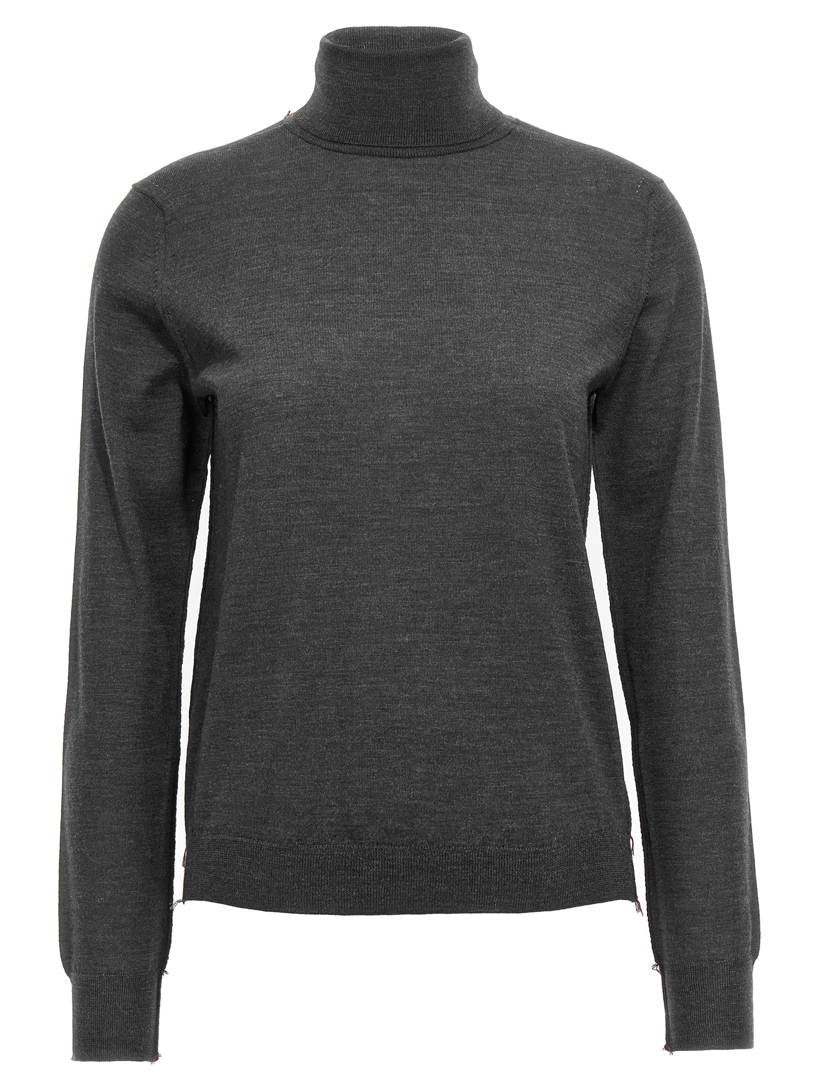 'Stitching' wool turtleneck sweater
