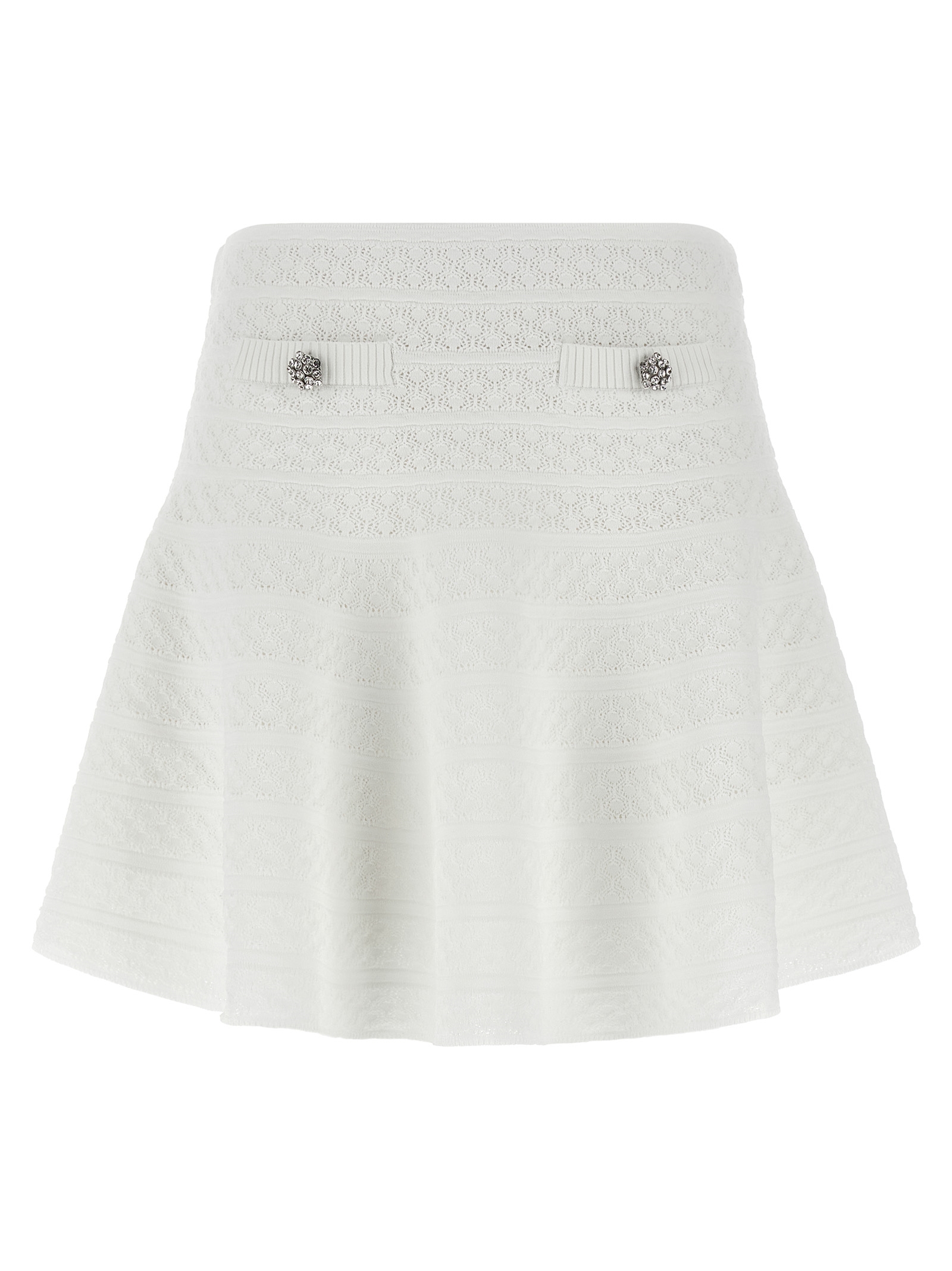 'Pointelle knit' mini skirt
