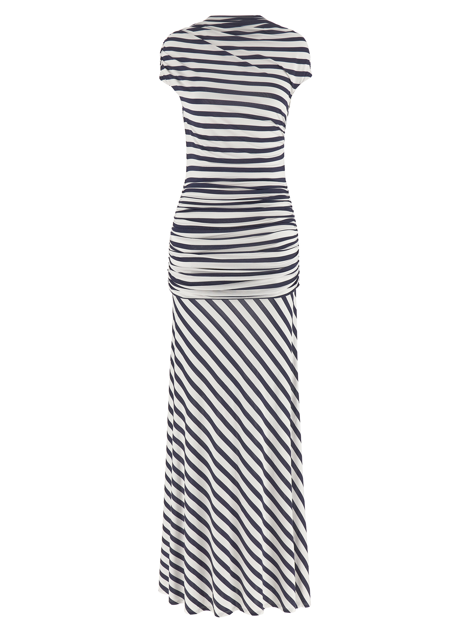 'Navy Stripe Jersey Maxi' dress
