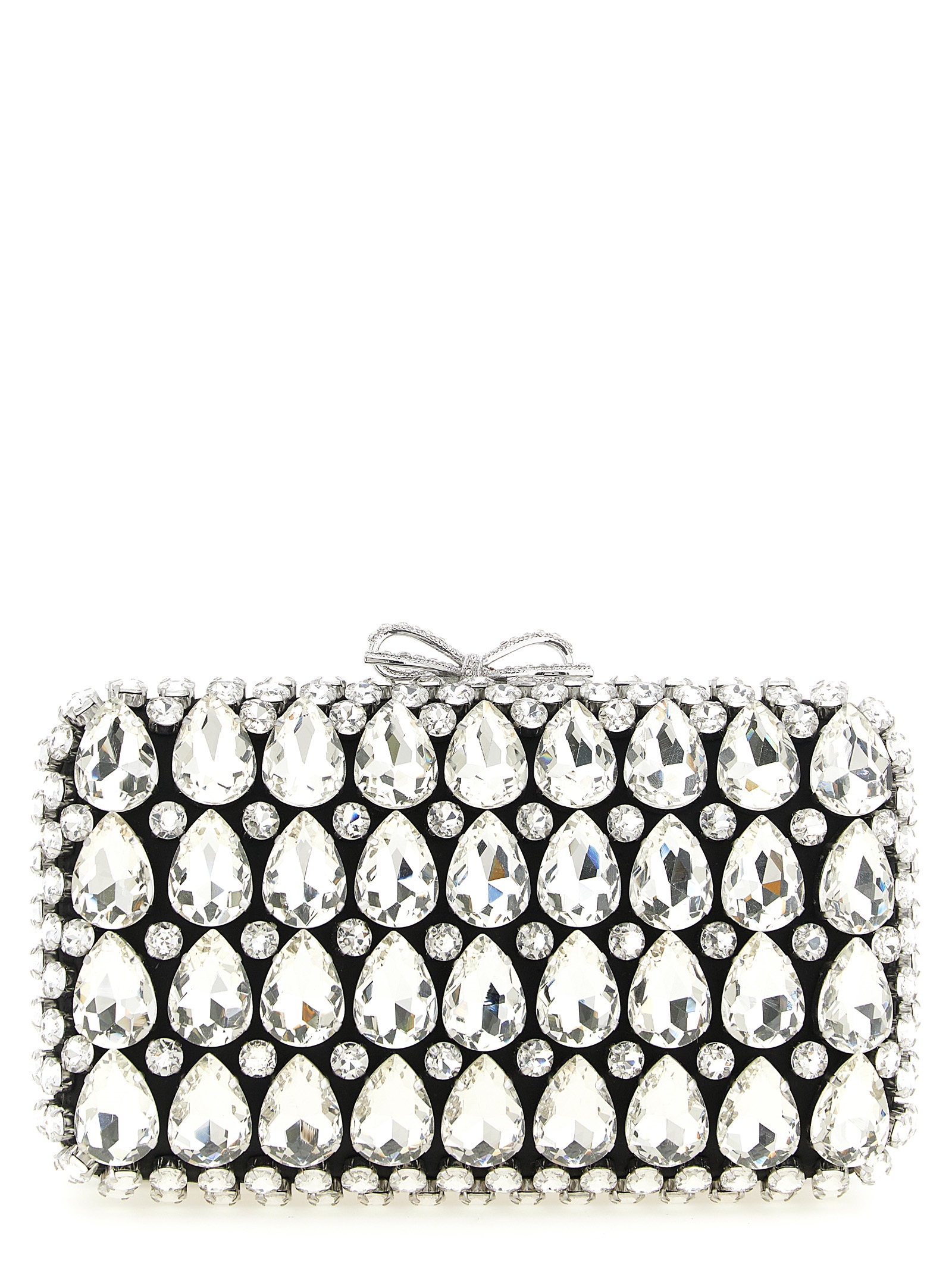 'Black Satin Crystal' clutch