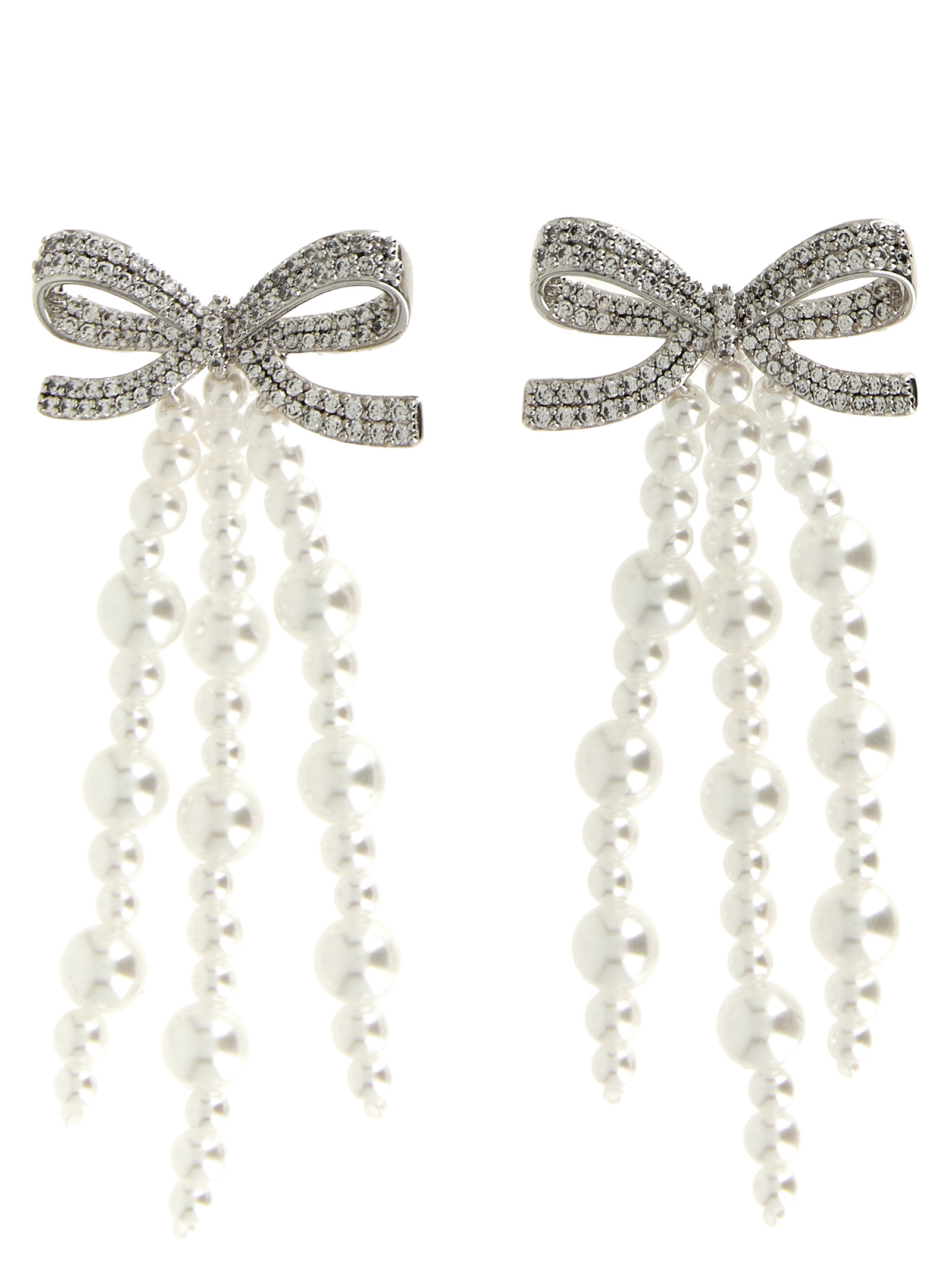 'Bow Pearl Waterfall' earrings