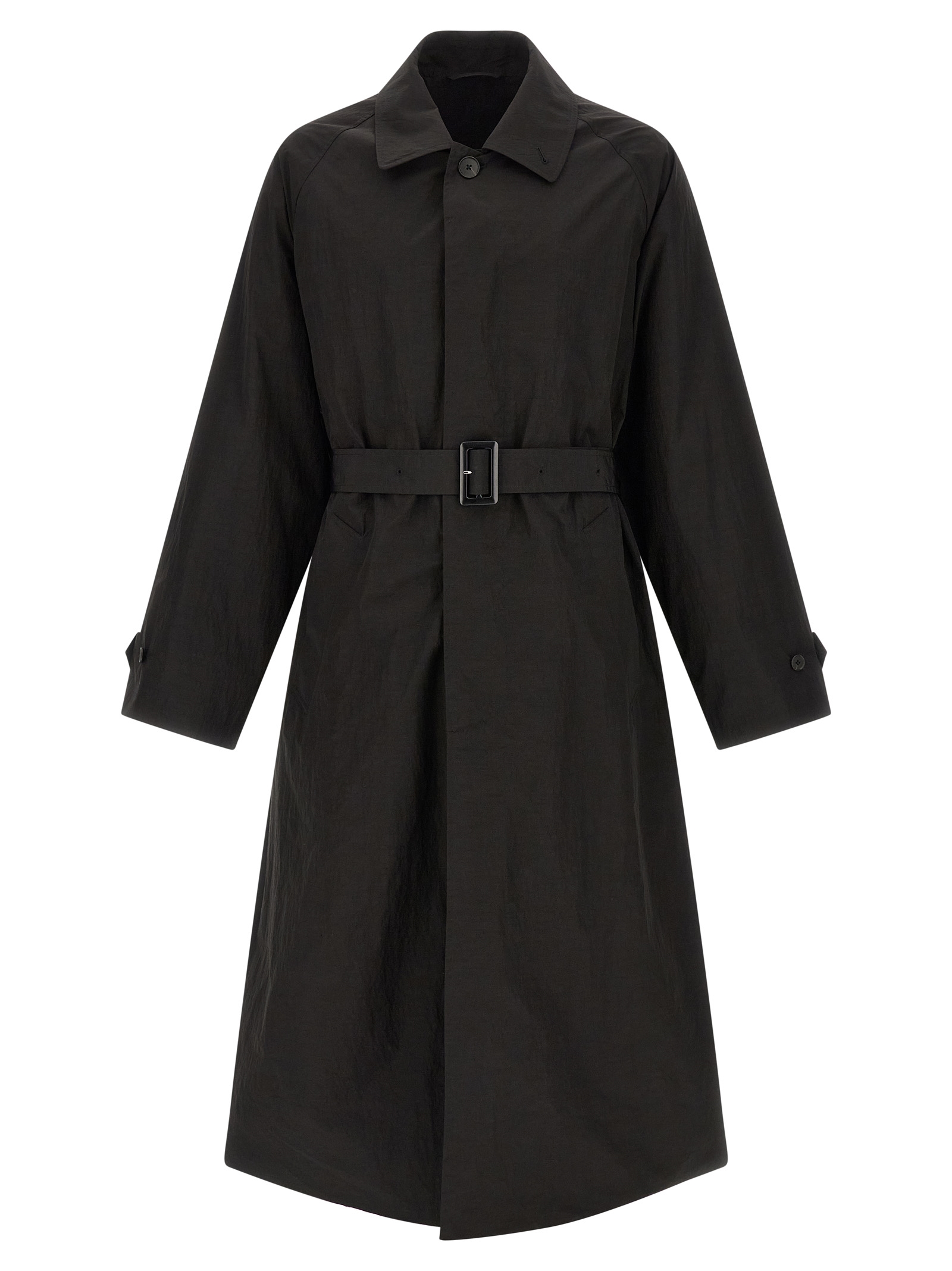 Technical fabric trench coat