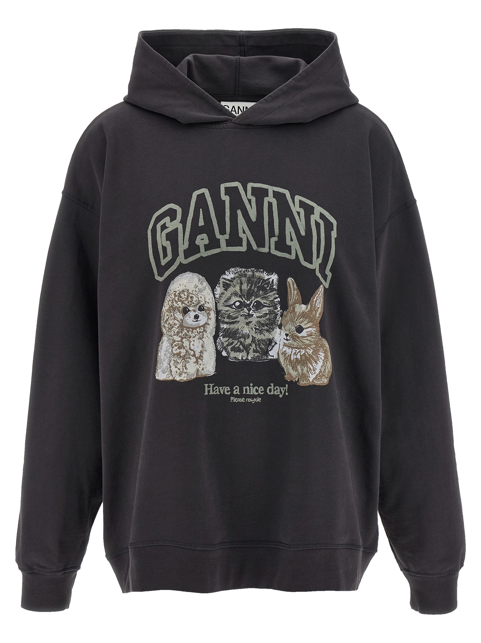 'Grey Animal Print' hoodie