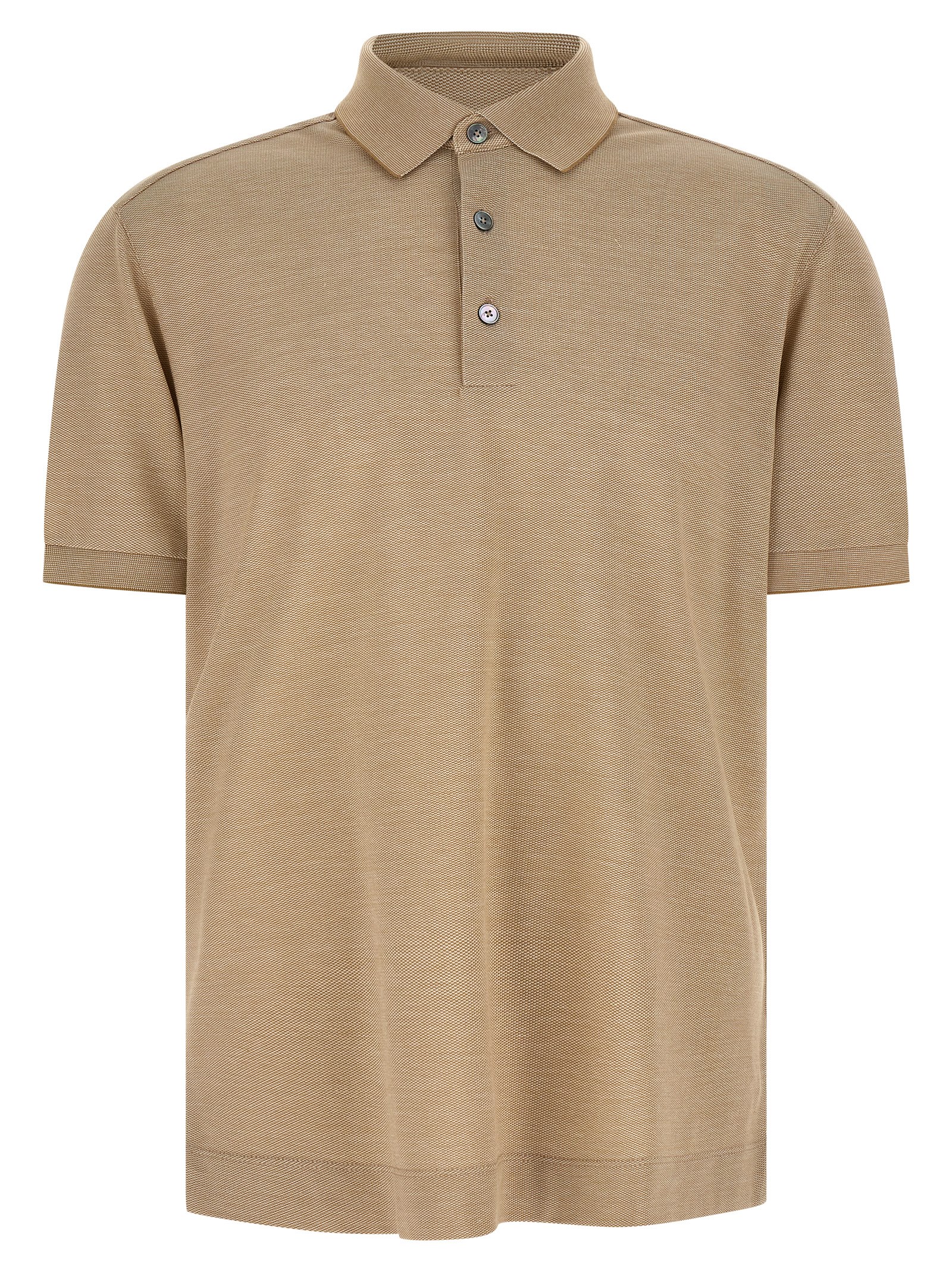 Cotton silk polo shirt