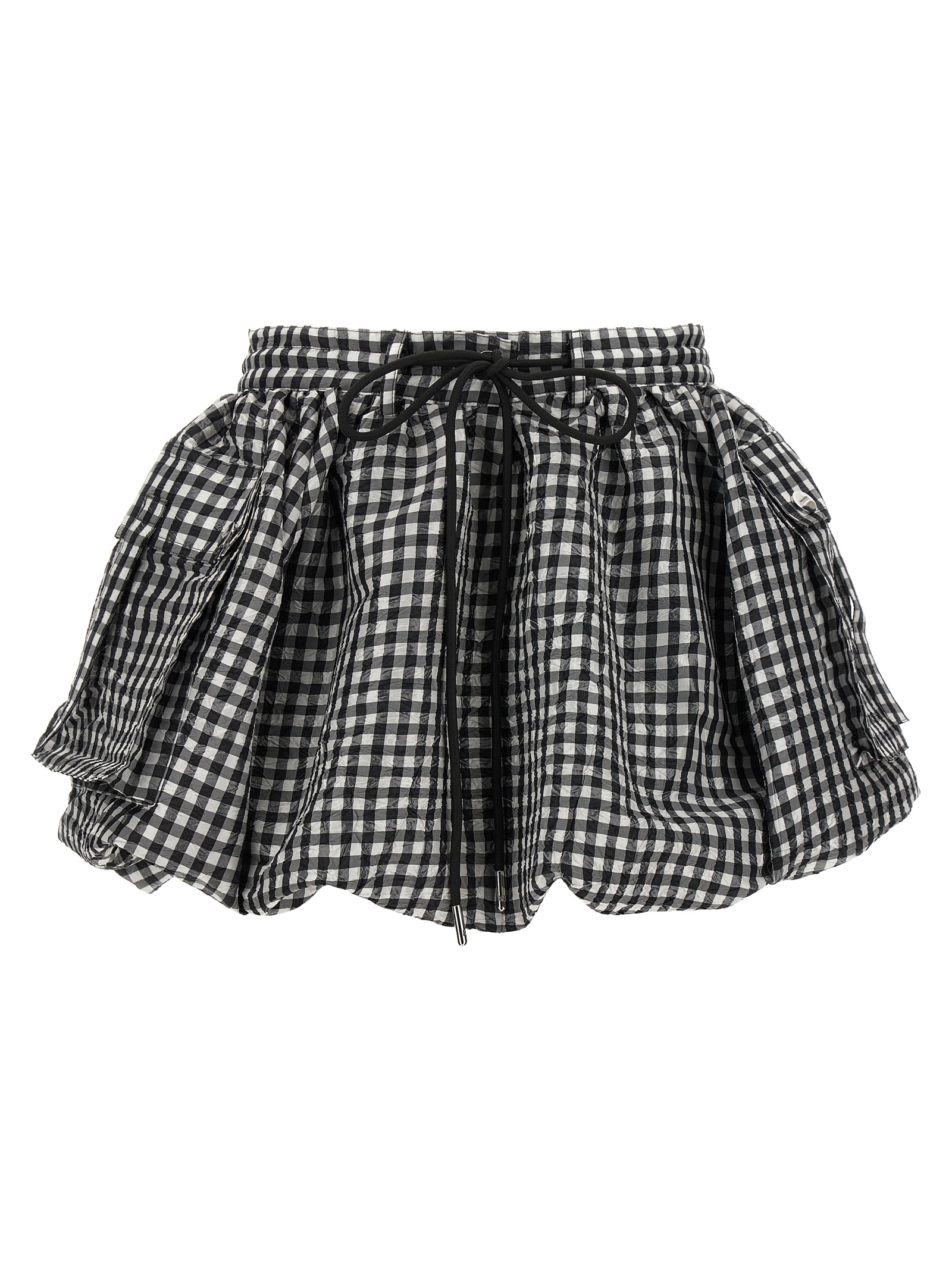 'Crinkled Check Mini Bubble' skirt