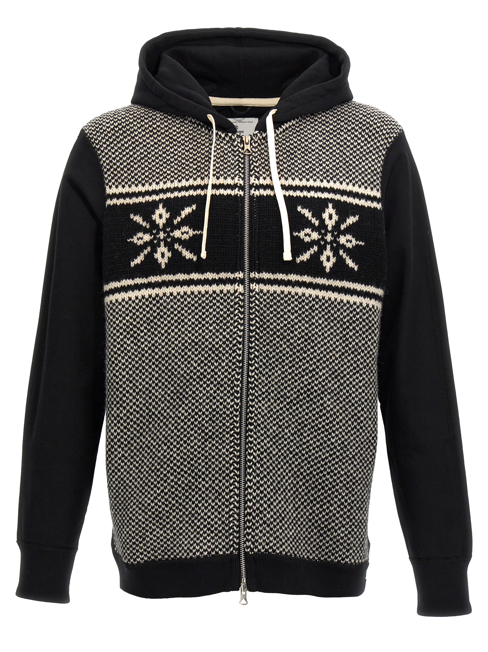 Jacquard insert hoodie