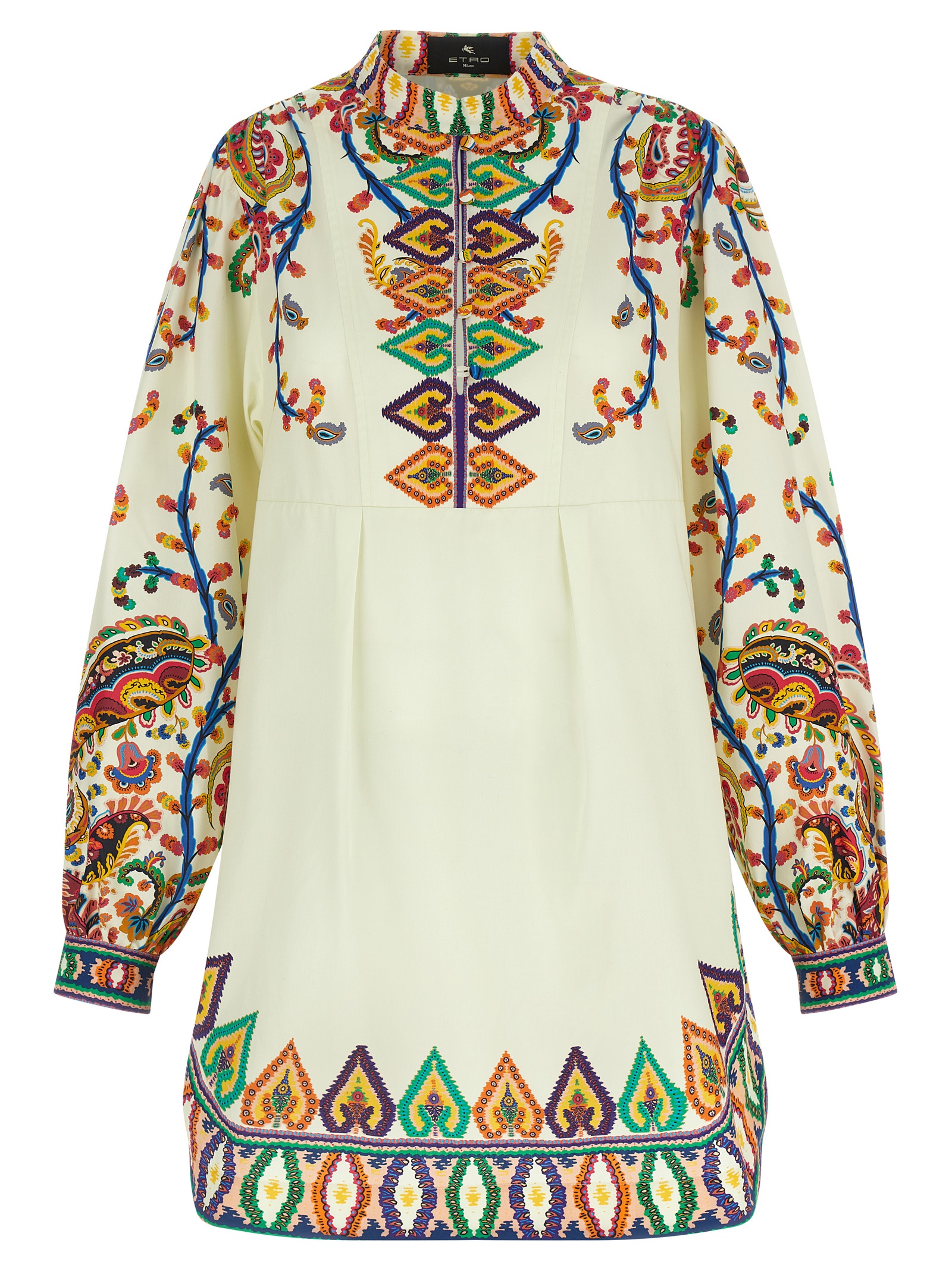 Printed poplin dress