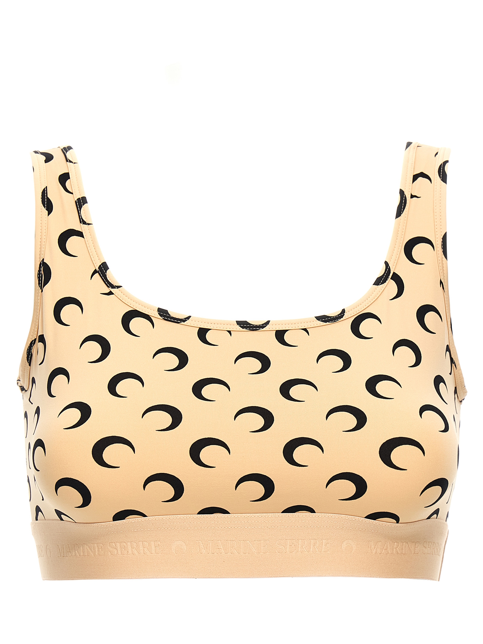 'Moon Printed Jersey' cropped top