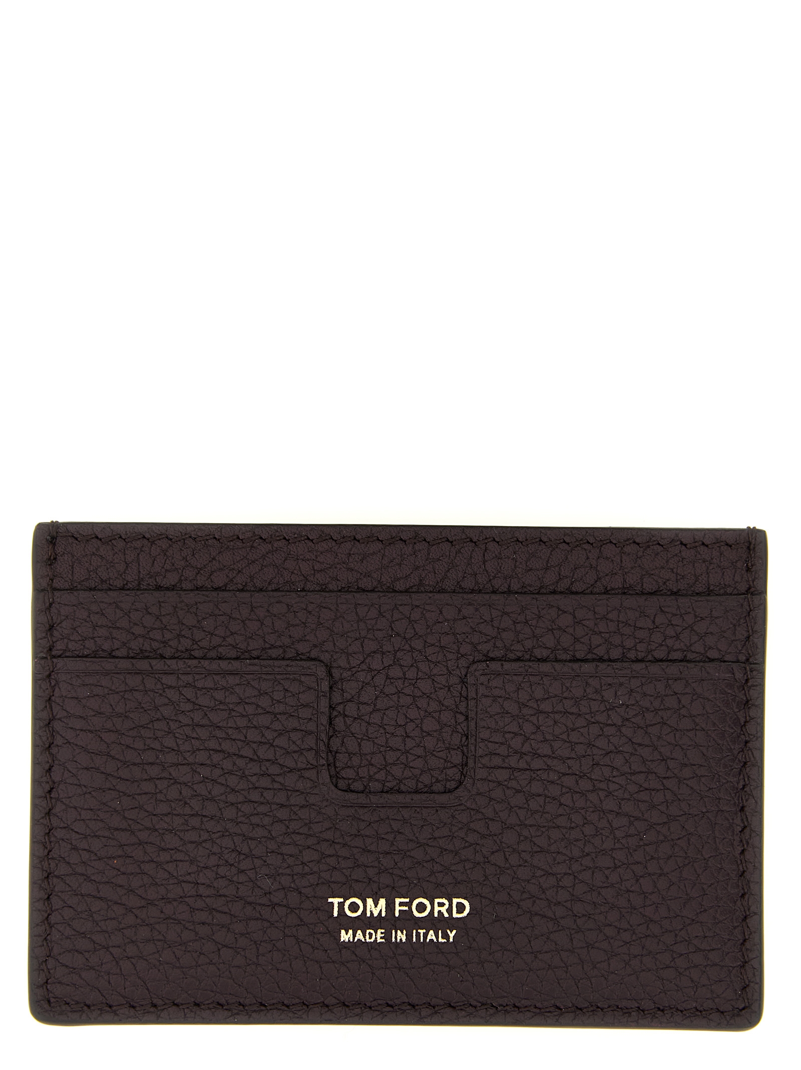Logo leather cardholder