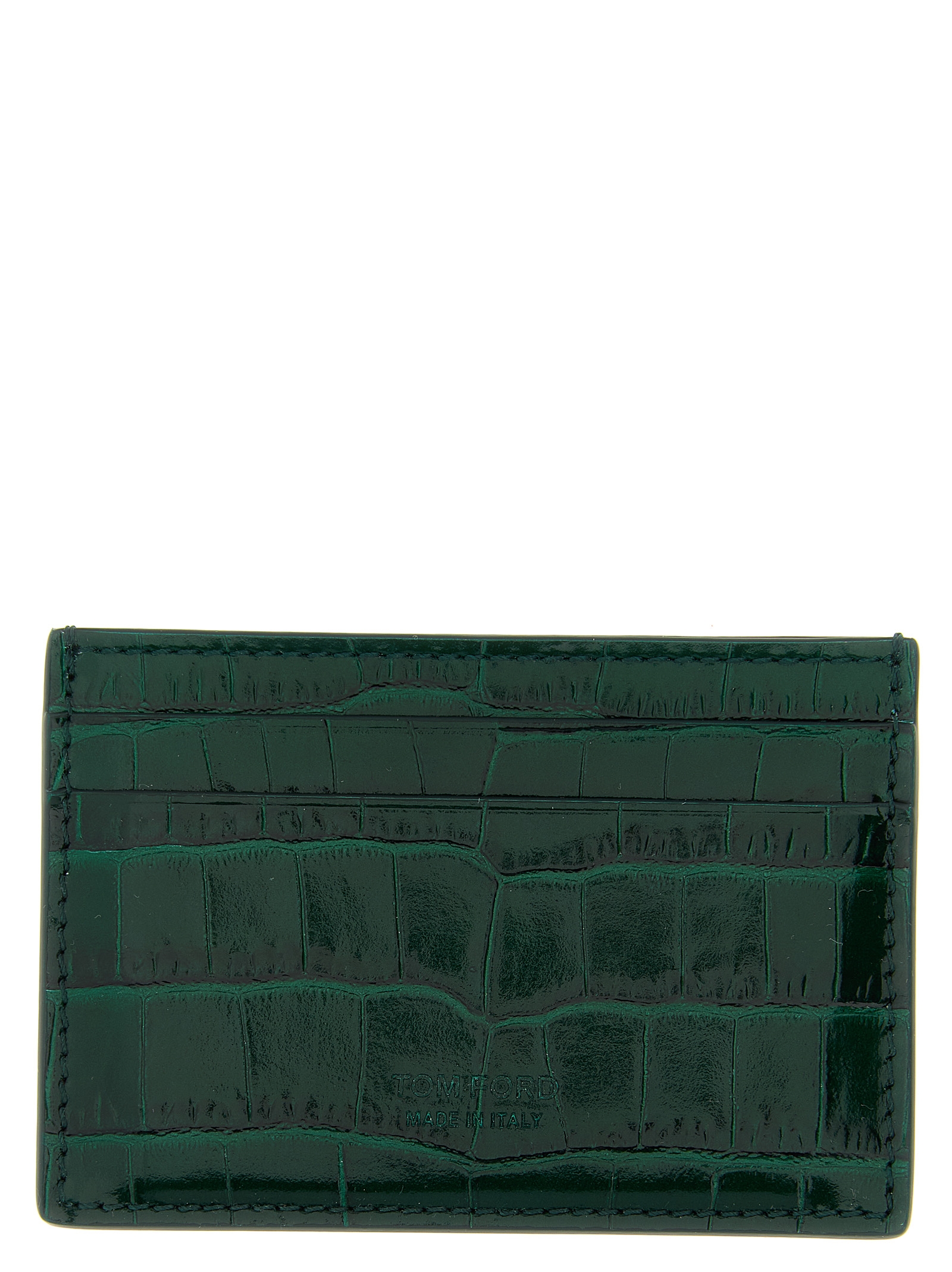 Crocodile leather card holder