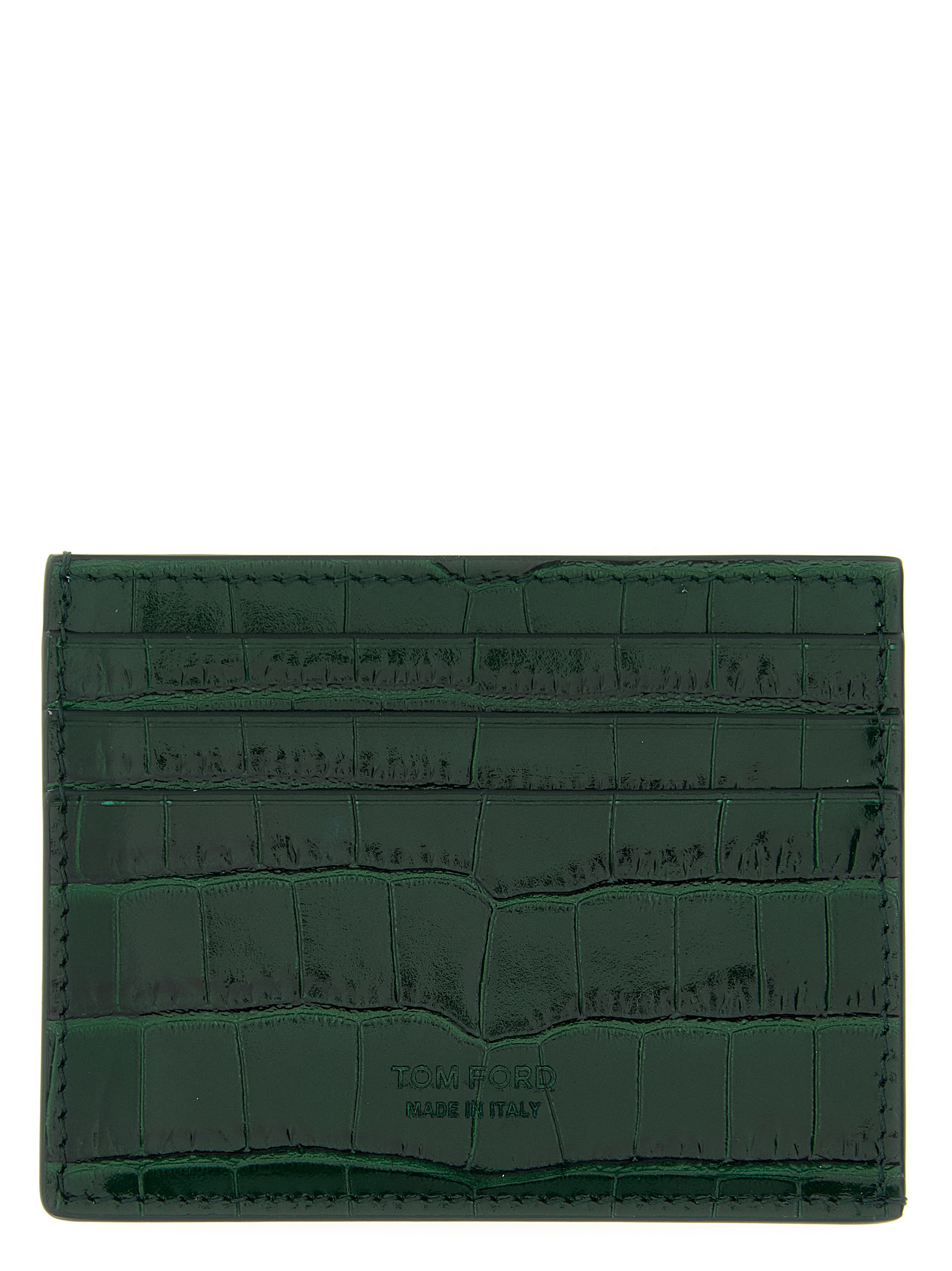 Crocodile leather card holder