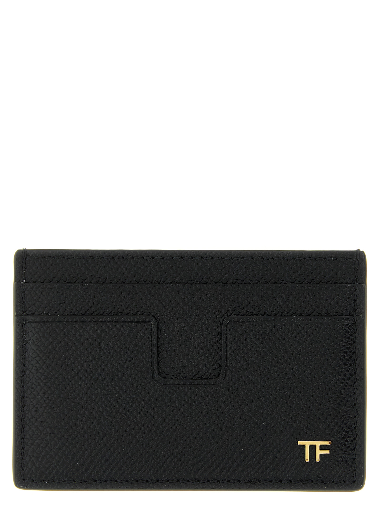 Small grain leather cardholder