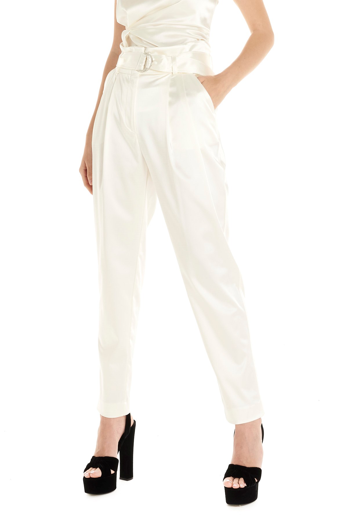 P.A.R.O.S.H. Belted Satin Pants