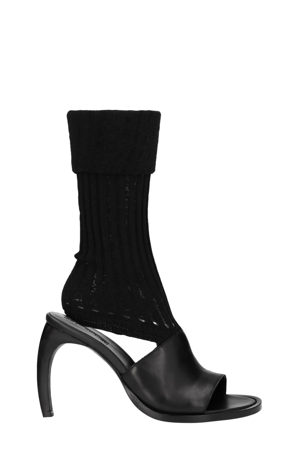 ANN DEMEULEMEESTER 'Curved-Heel' Mules