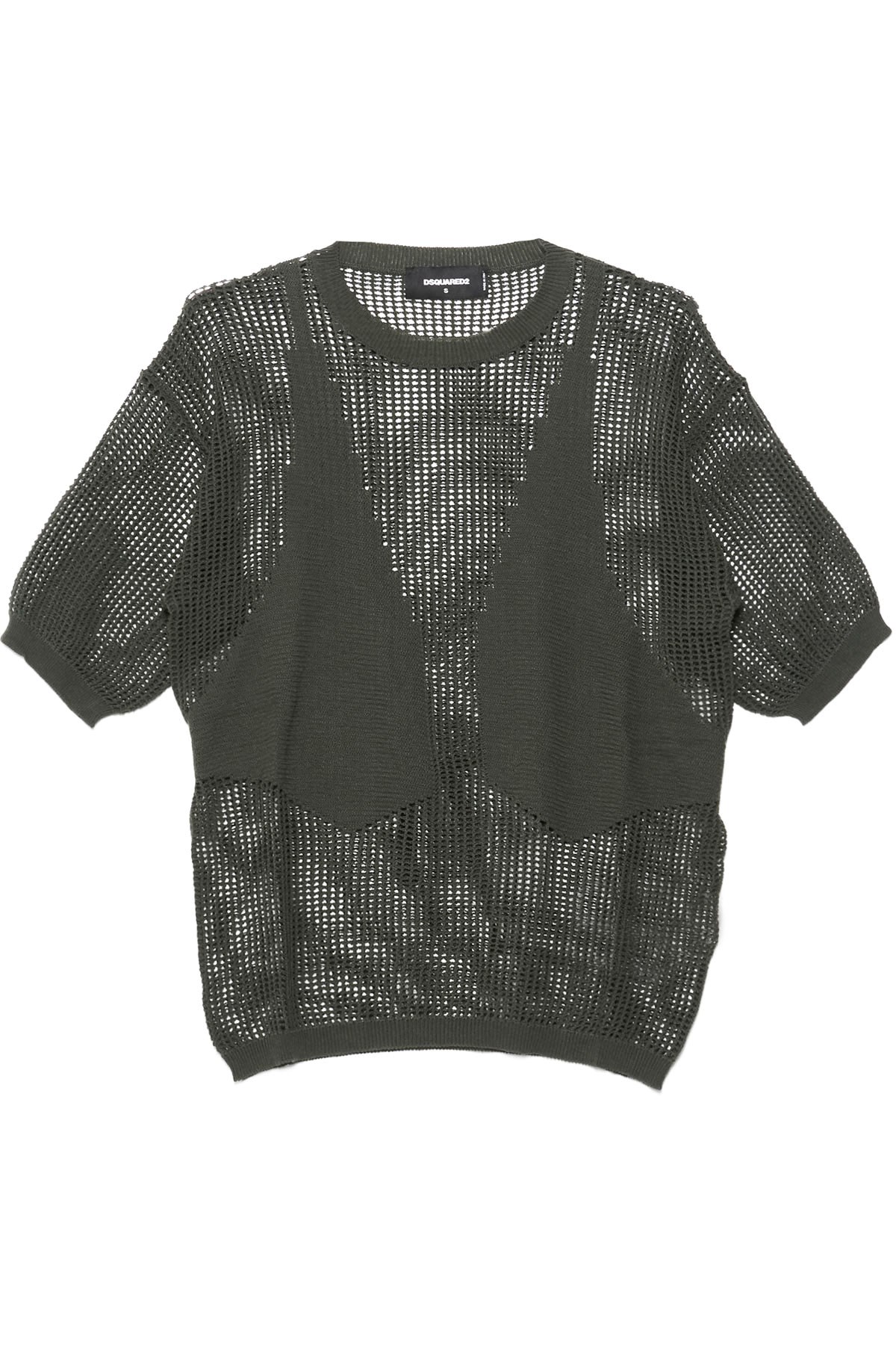 DSQUARED2 Vest Intarsia Net Sweater