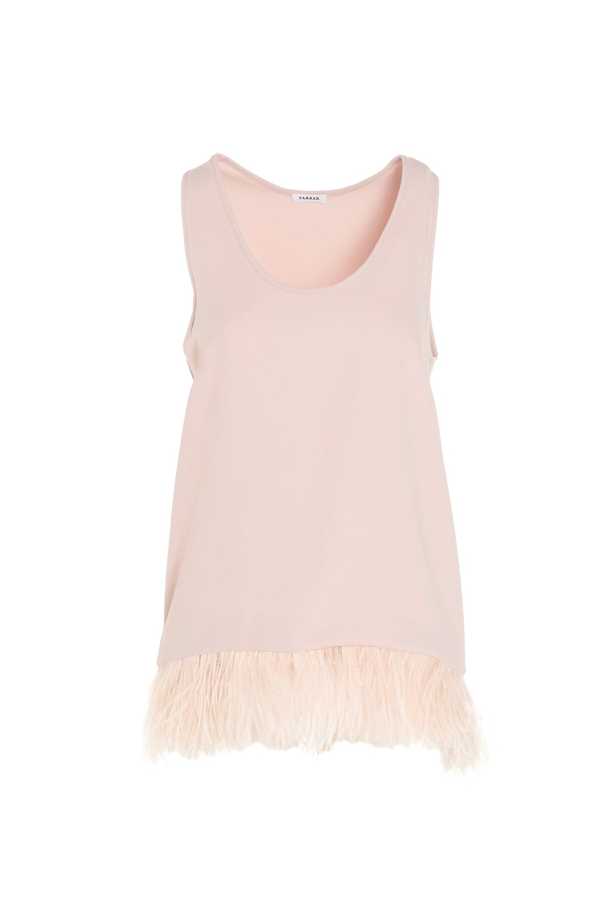 P.A.R.O.S.H. Ostrich Feathers Top