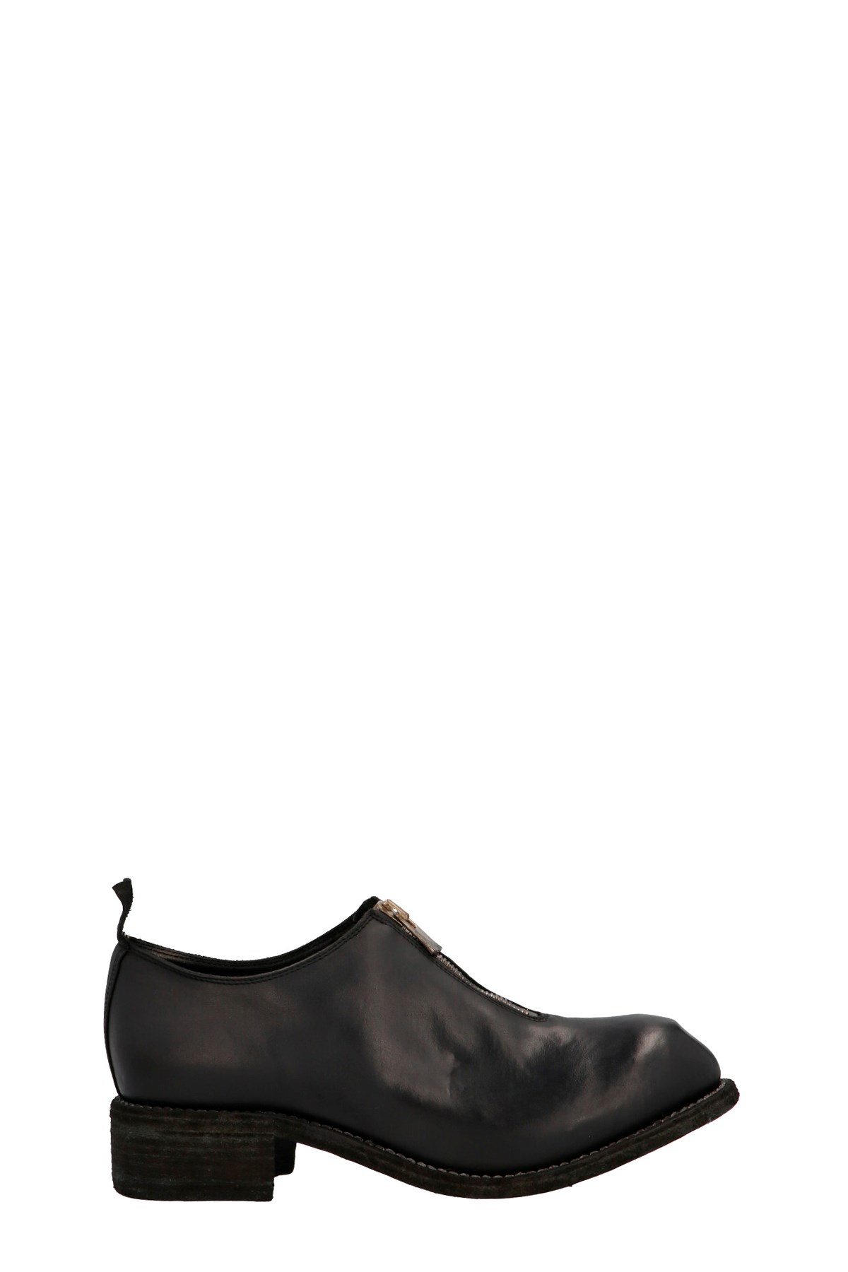 GUIDI Zipped Leather Shoes