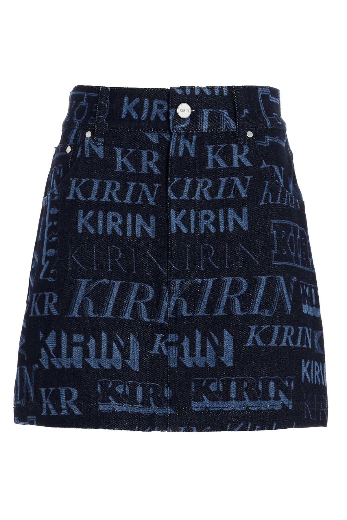 KIRIN PEGGY GOU 'Laser' Print Denim Skirt