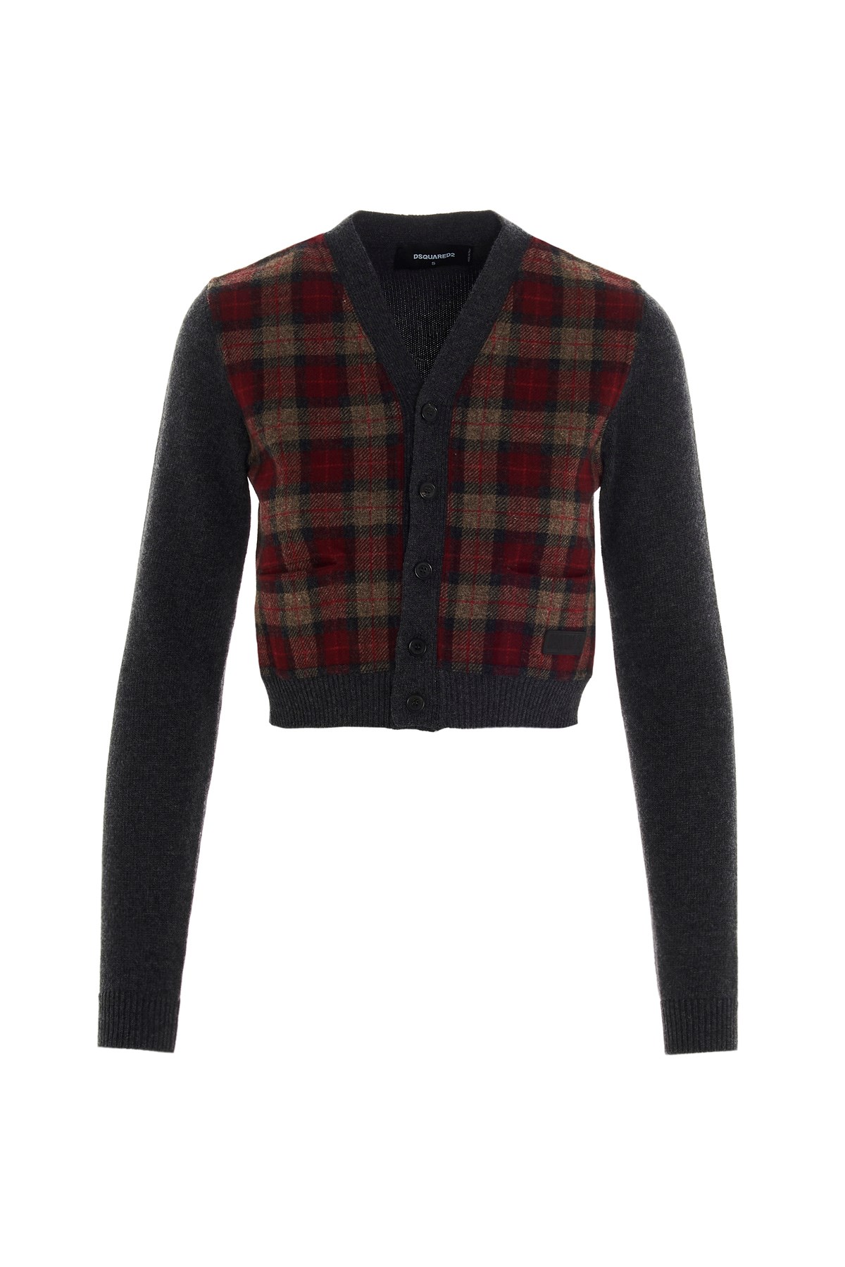 DSQUARED2 All Over Check Wool Cardigan