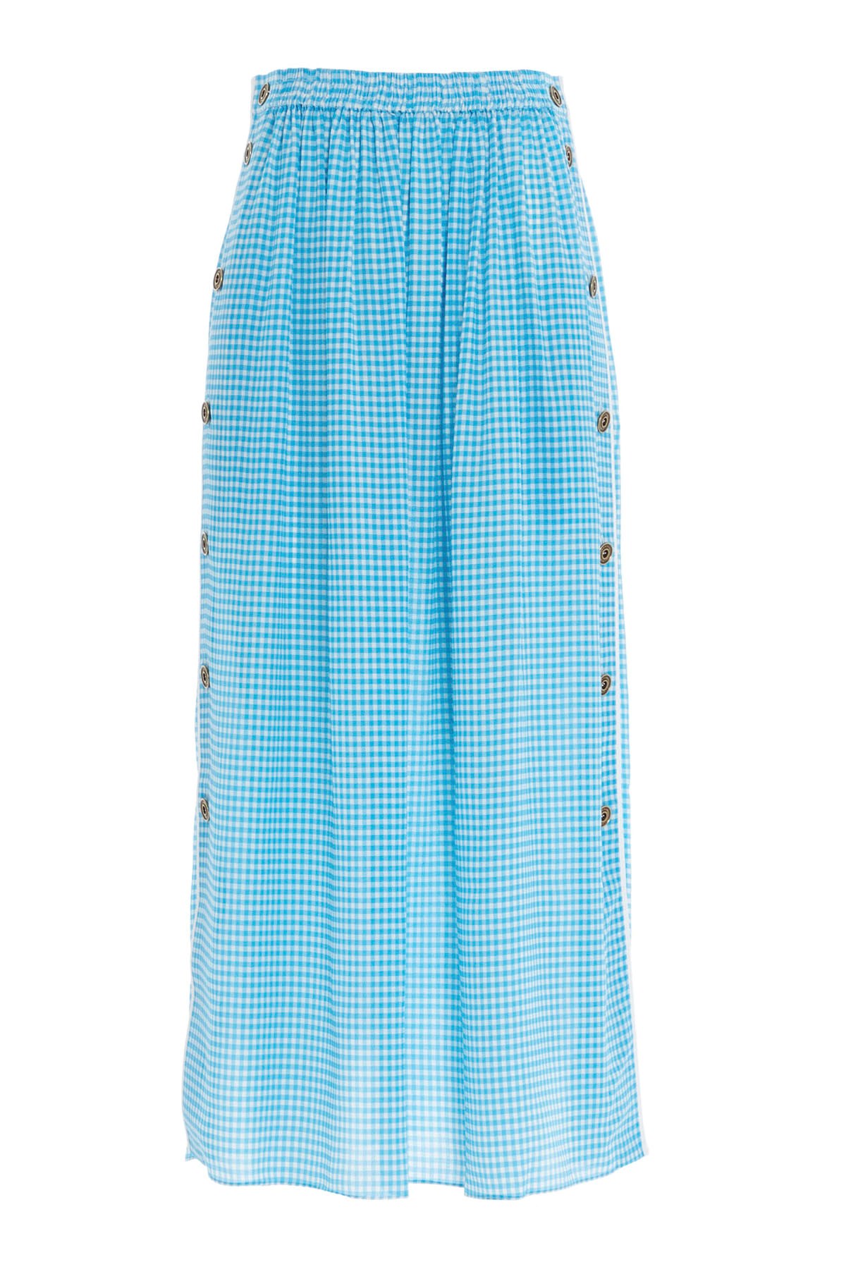 FENDI Gingham Silk Skirt