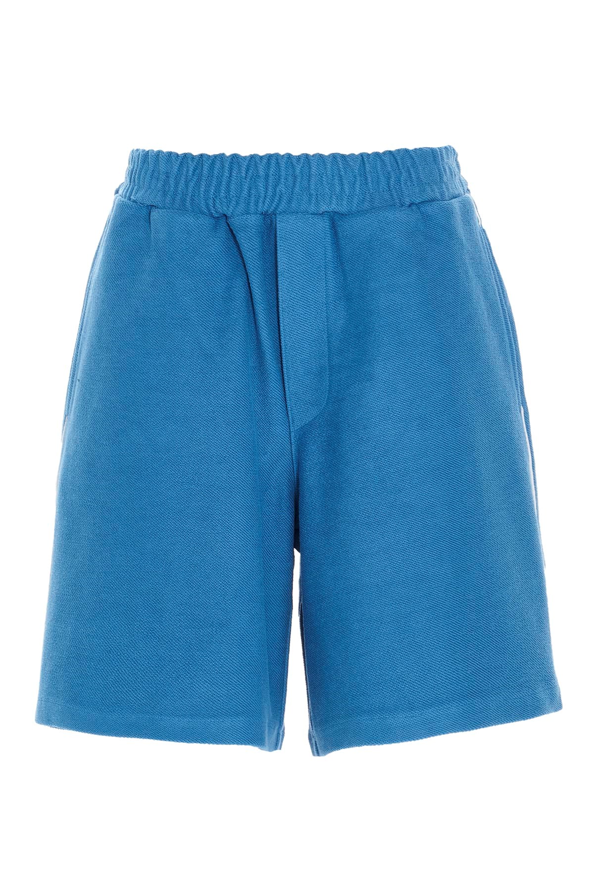 WE11DONE Contrasting Profiling Cotton Bermuda Shorts