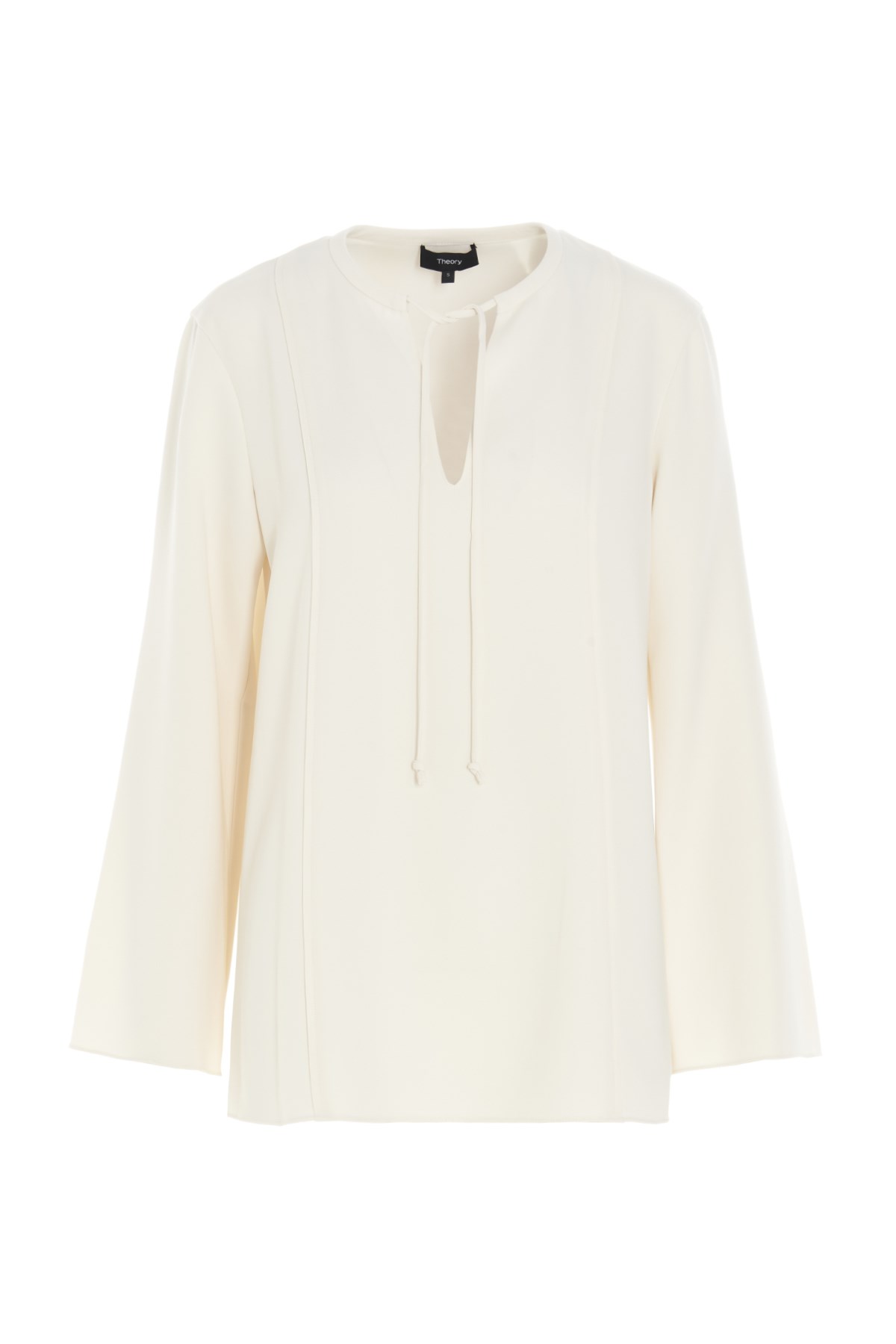 THEORY Blouse With Lace Around The Collar