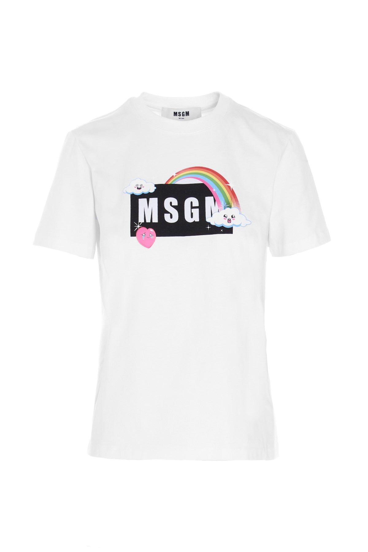 MSGM ‘Rainbow’ Logo Print T-Shirt'