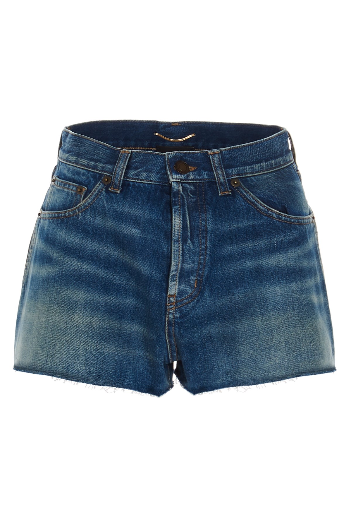 SAINT LAURENT Shorts Aus Vintage-Denim