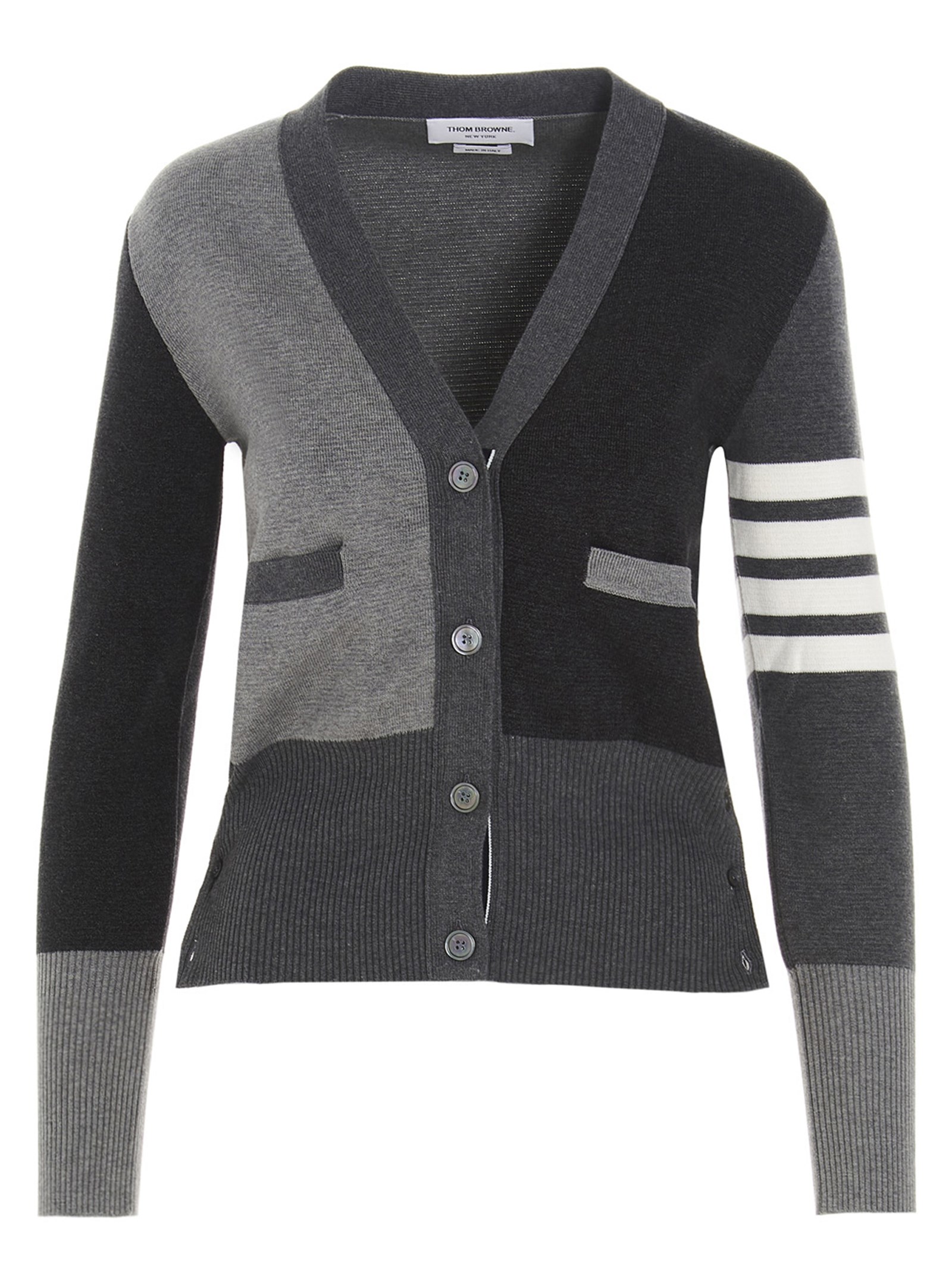 4 bar' cotton cardigan