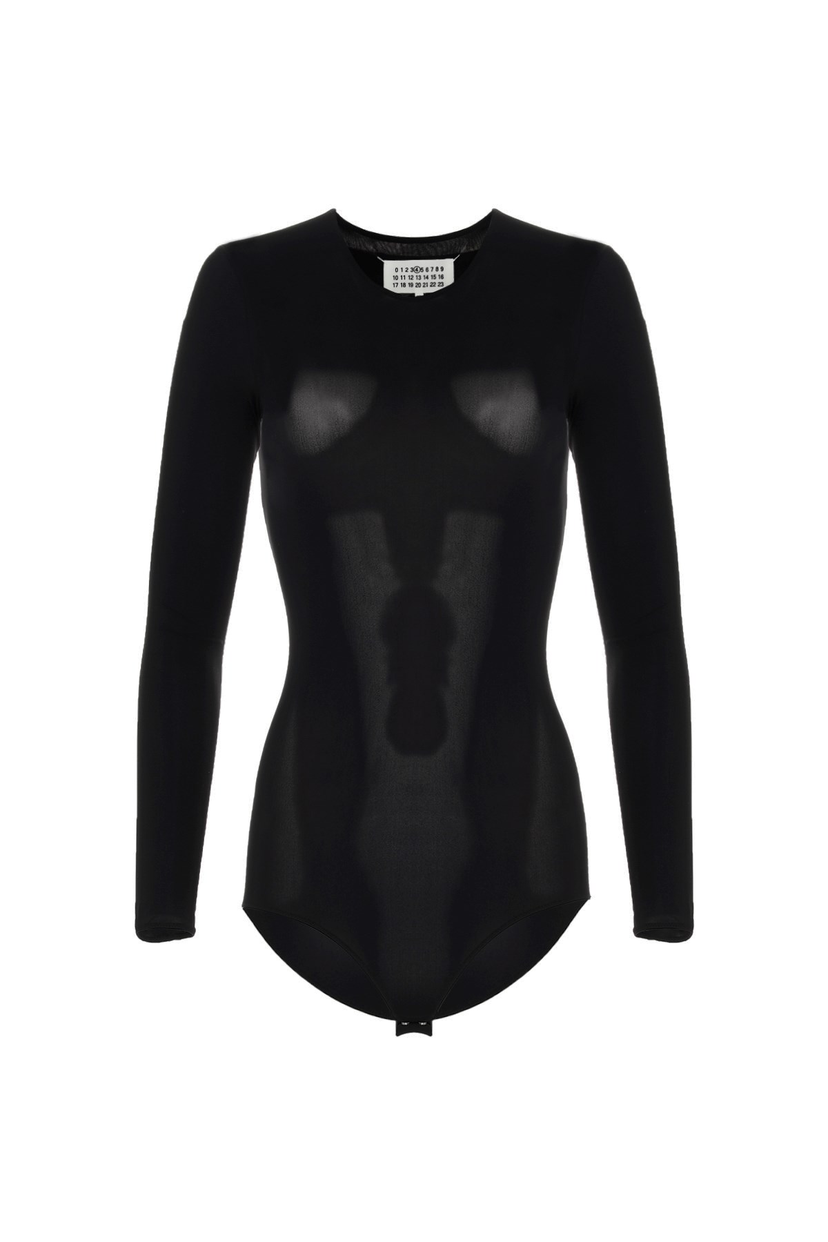 MAISON MARGIELA Bodysuit Mit Rundhalsausschnitt Und Langen Ärmeln　MAISON MARGIELA クルーネック長袖ボディスーツ MAISON