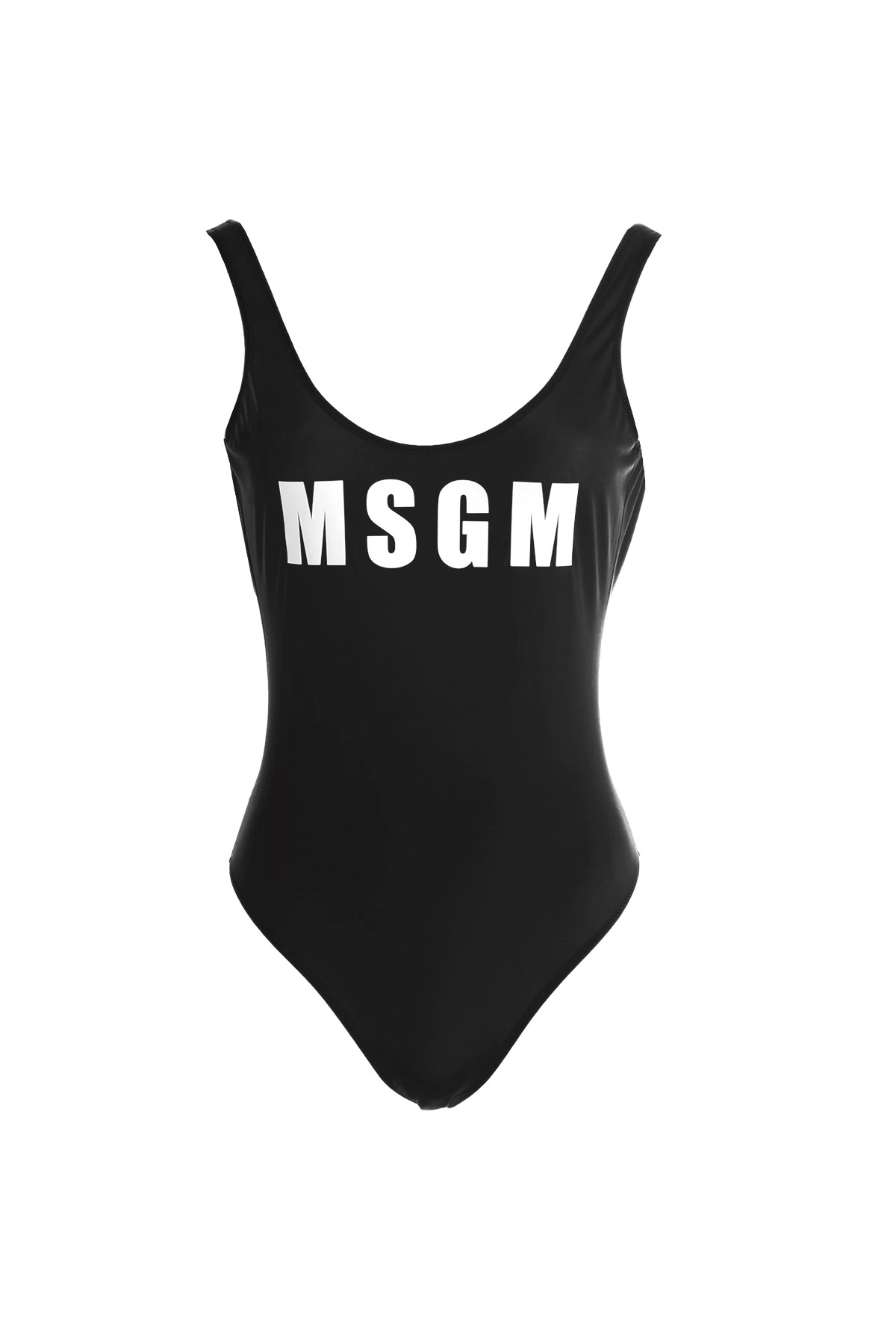MSGM One-Piece Logo Print Swimsuit