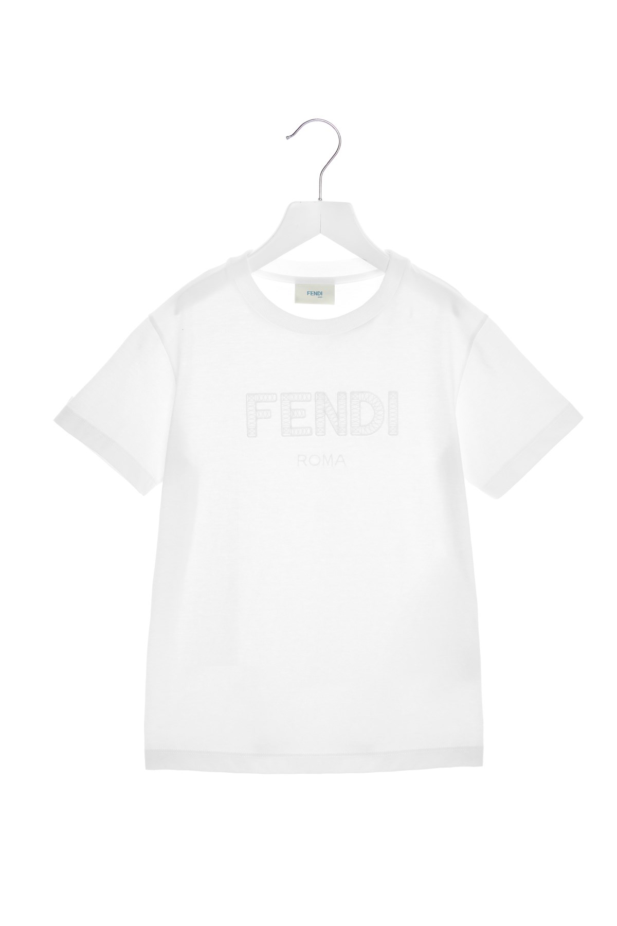 FENDI KIDS Logo Embroidery T-Shirt