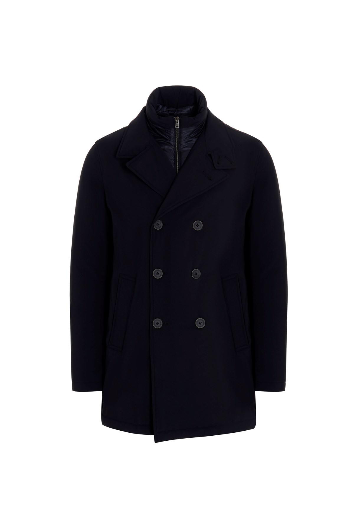 HERNO Double-Breasted Peacoat