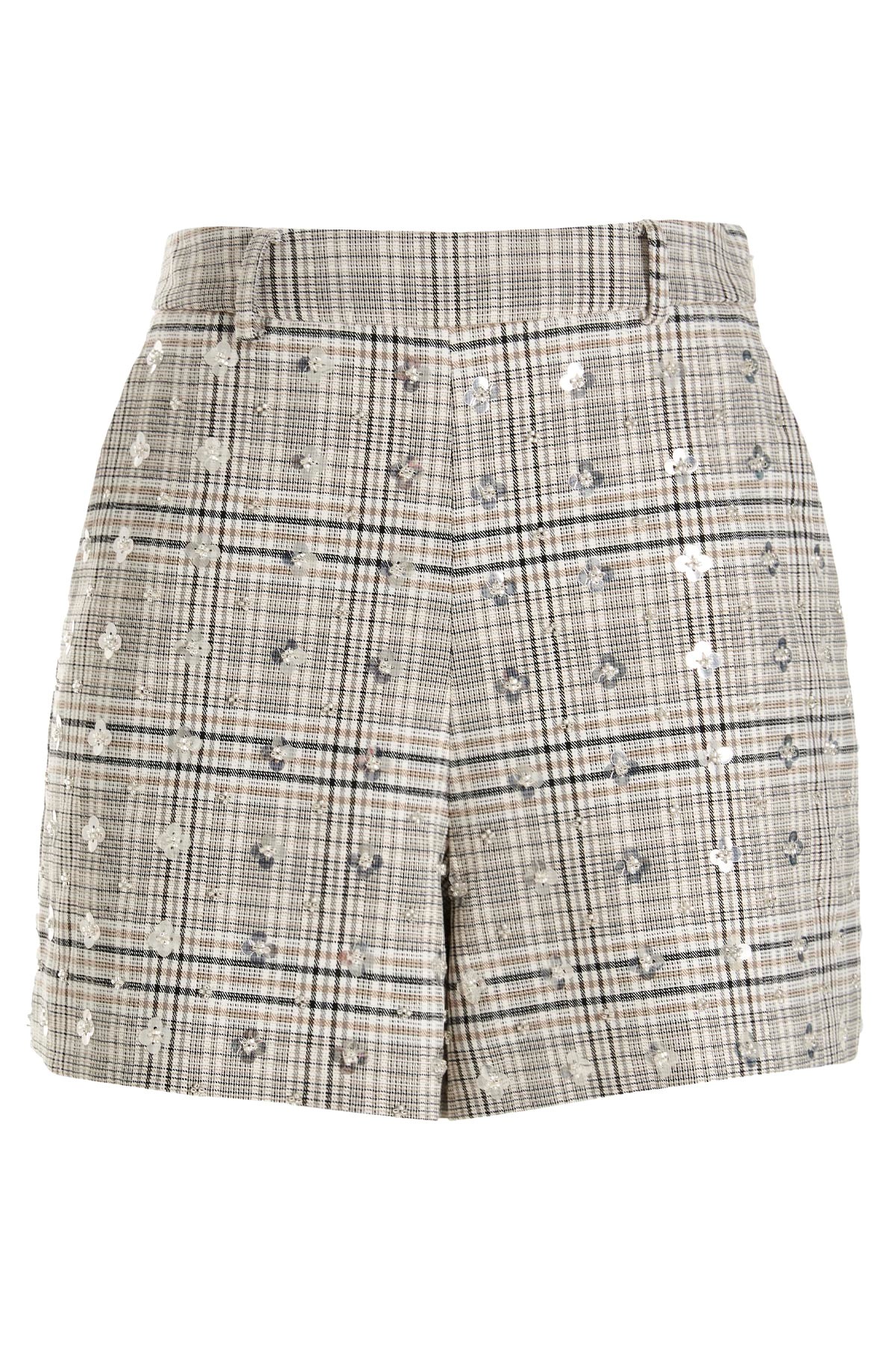 SELF PORTRAIT 'Embellished Check’ Shorts