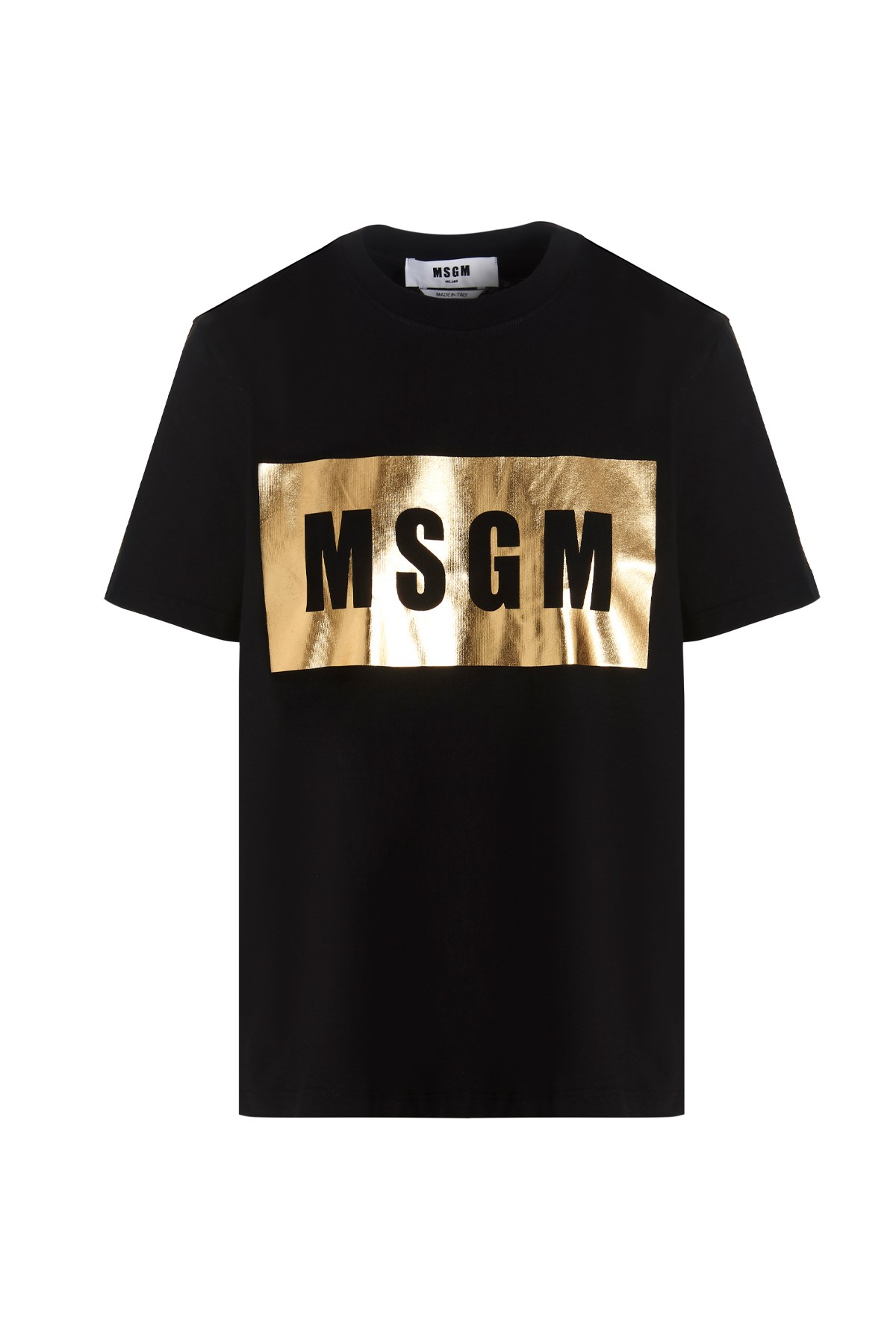 MSGM T-Shirt Mit Metallischem Logo