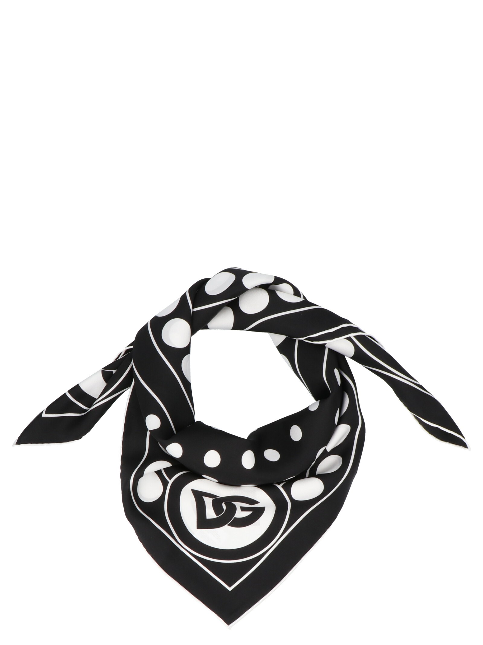 Polka dot print scarf