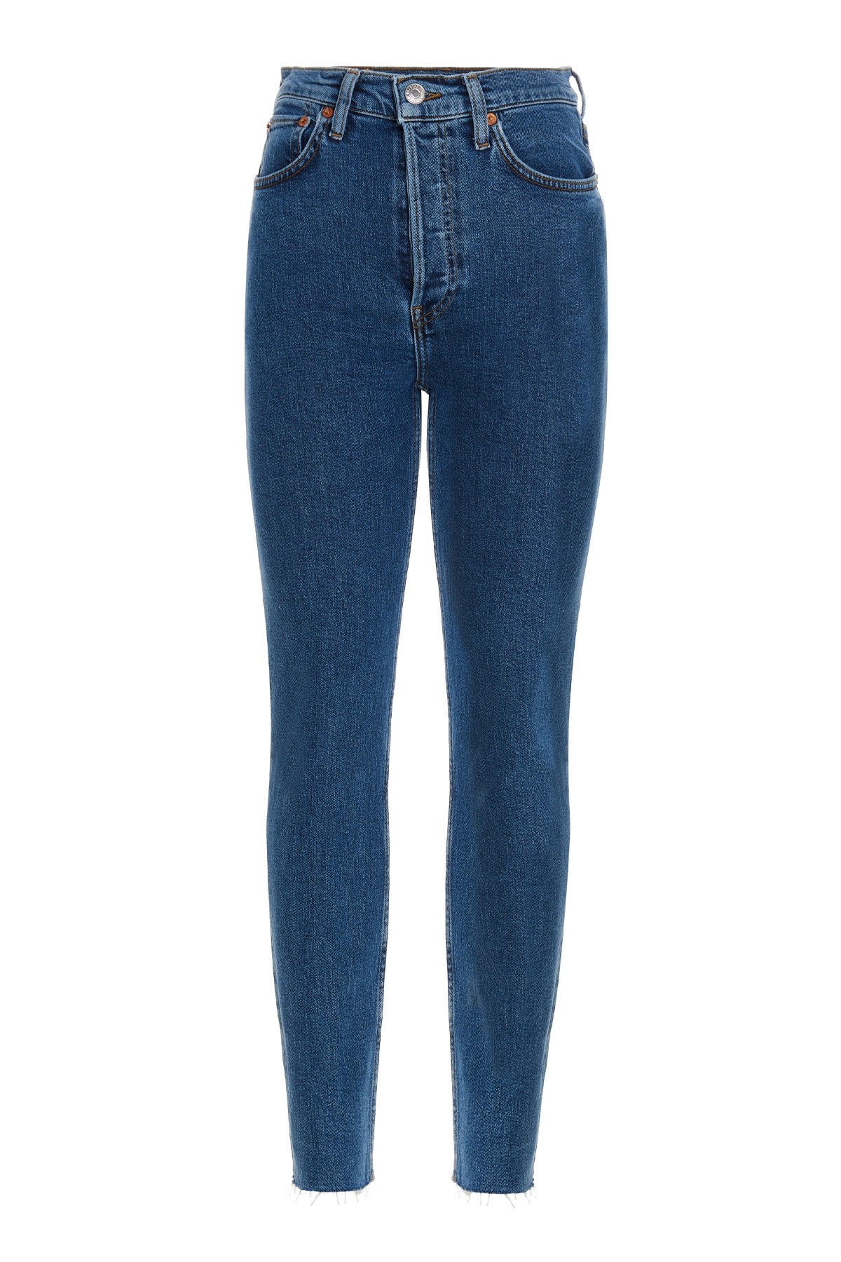 RE/DONE '90S High Rise Ankle Crop’ Jeans