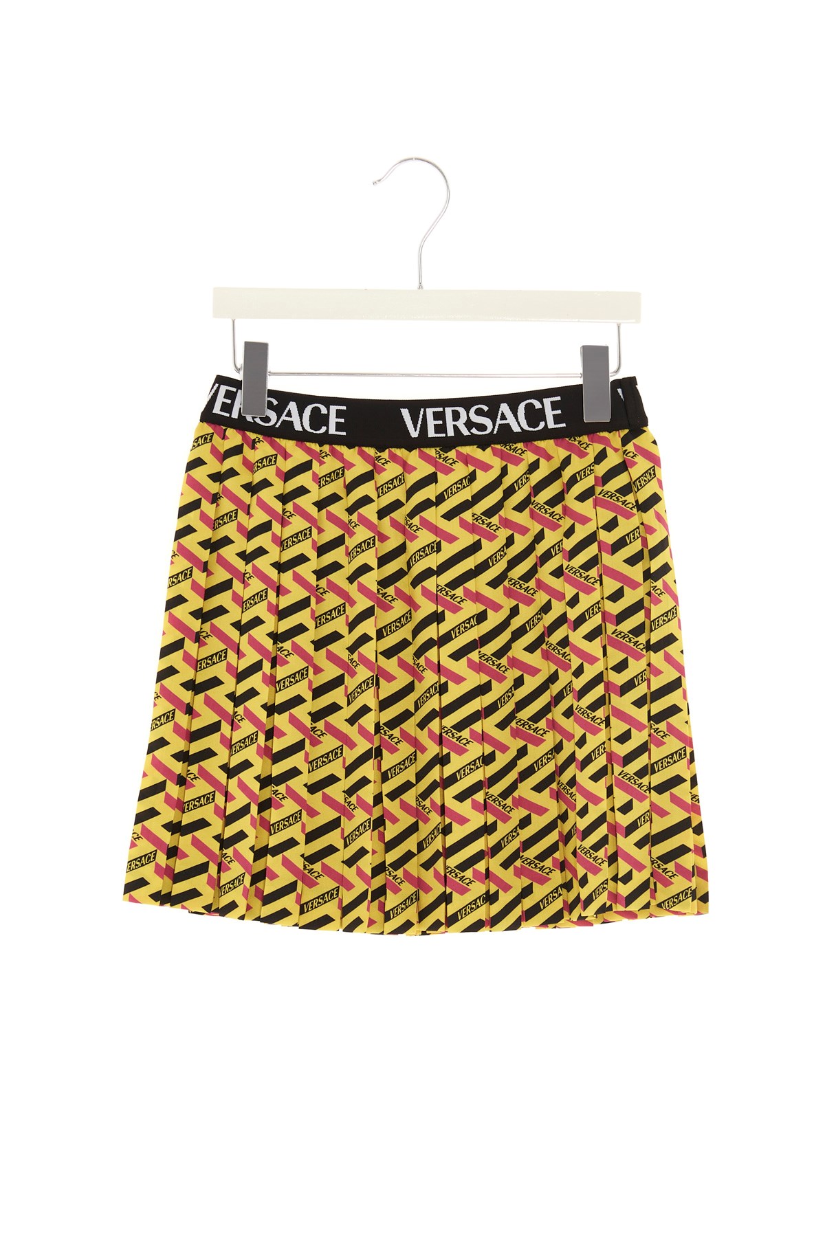 YOUNG VERSACE Logo Twill Skirt