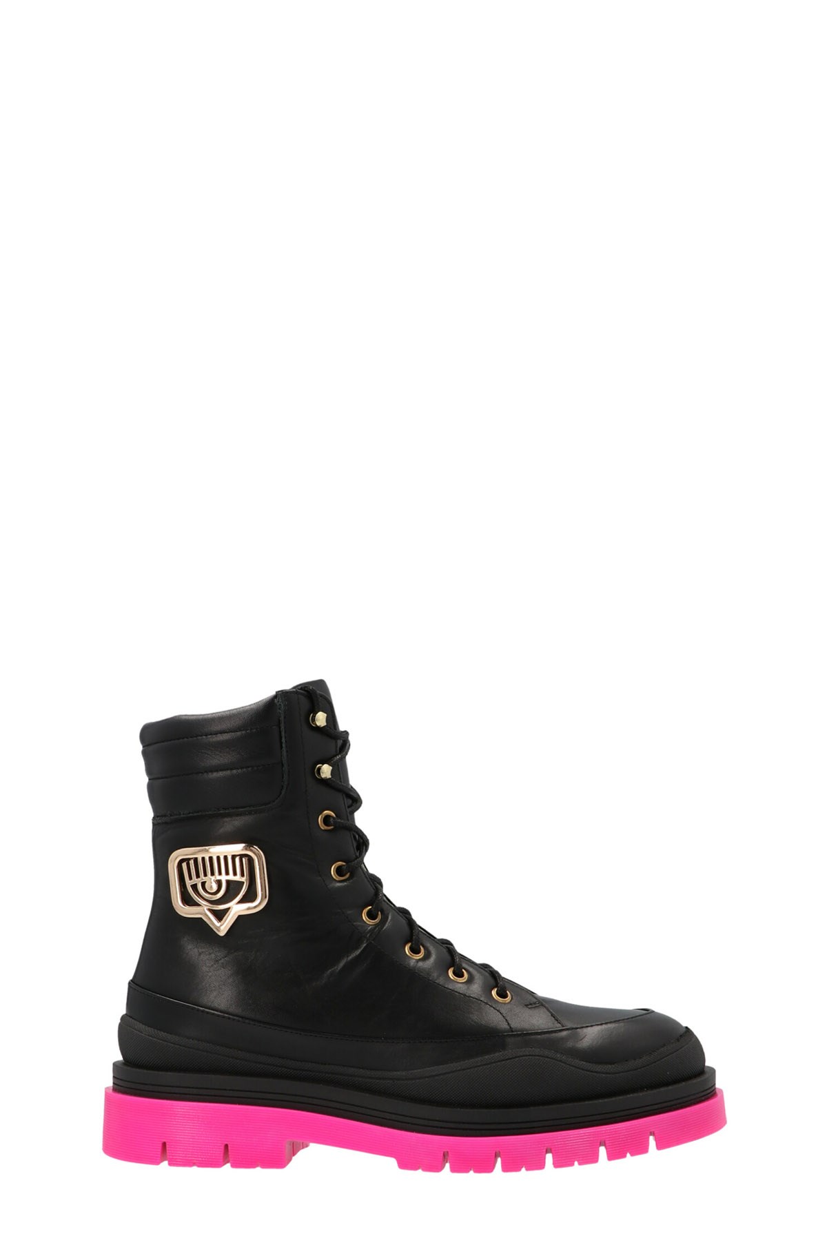 CHIARA FERRAGNI BRAND Leather Combat Boots