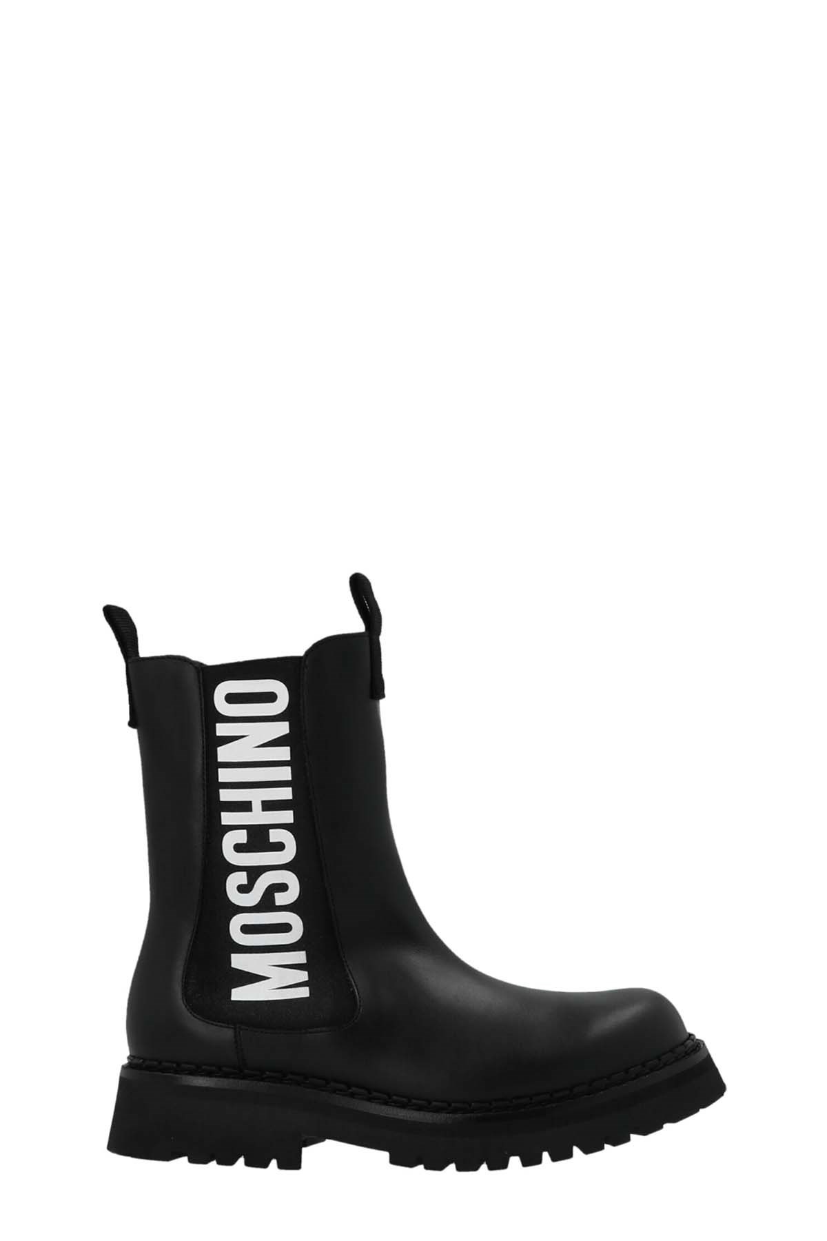 MOSCHINO Leather Ankle Boots