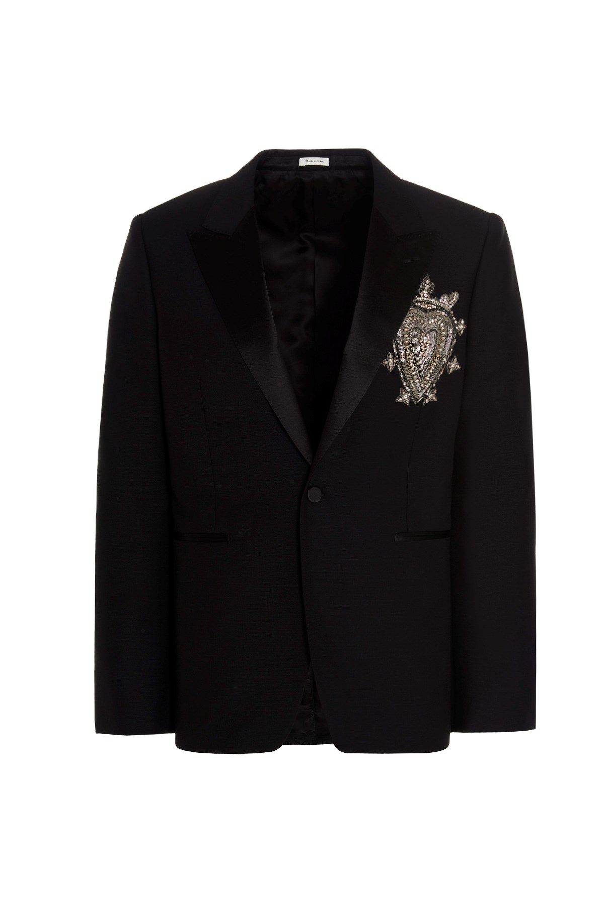 ALEXANDER MCQUEEN Jewel Detail Tuxedo Blazer Jacket