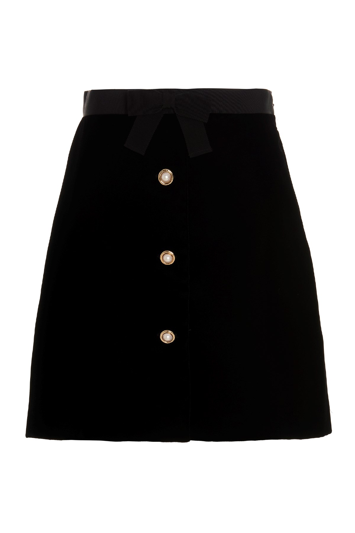 MIU MIU Button Velvet Skirt
