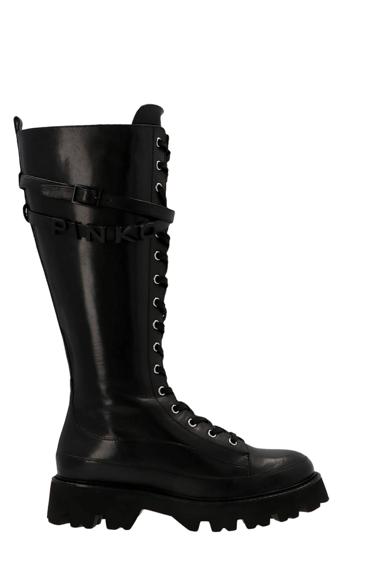 PINKO High Combat Boots With A Strap
