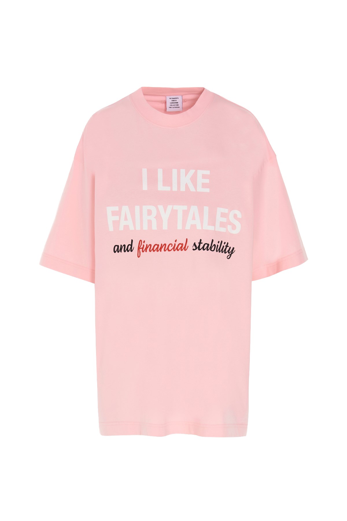 VETEMENTS T-Shirt 'I Like Fairytales And Financial Stability'